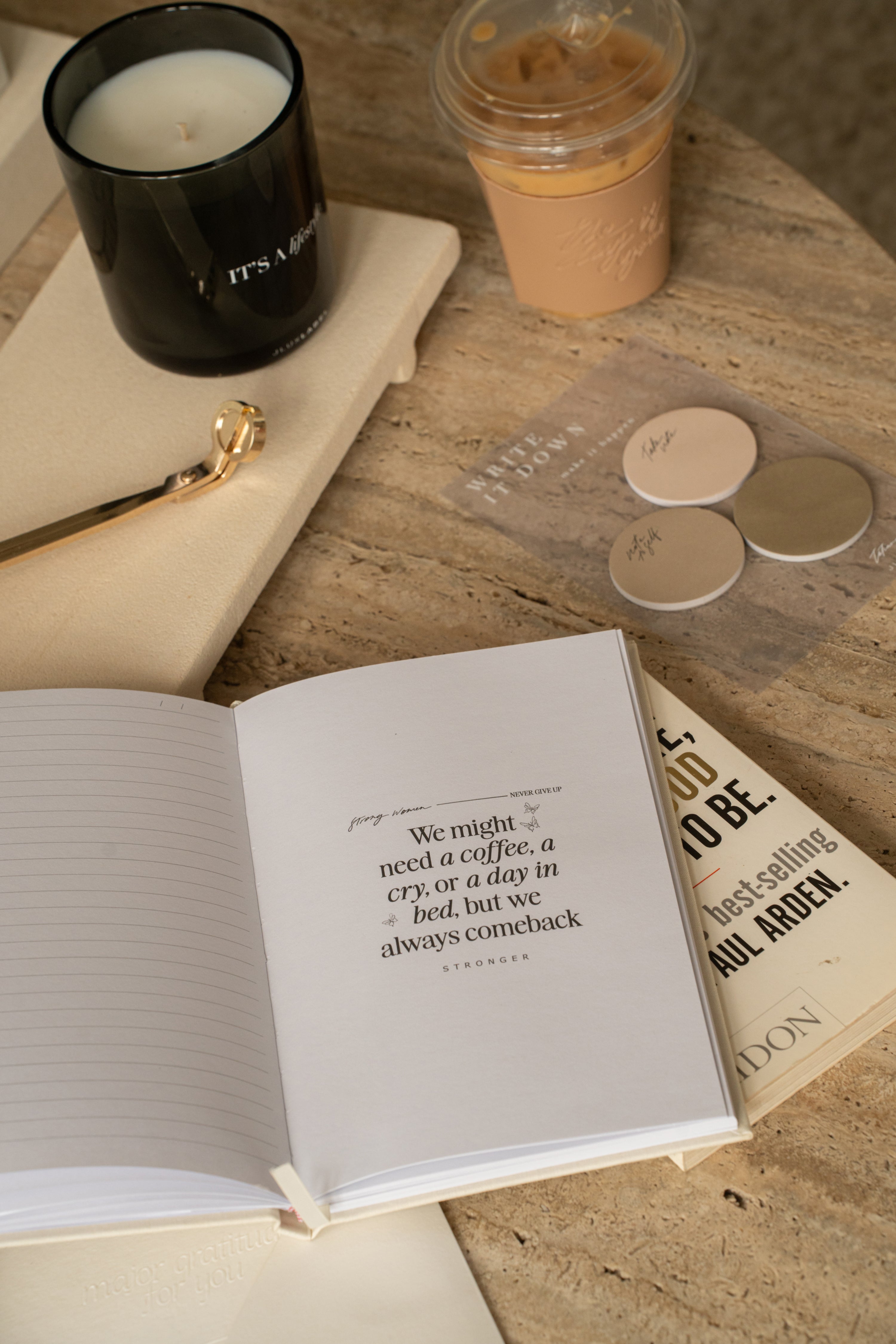 Beige TATIANA SOASH x JLUXLABEL Dreams & Plans Catch All Bag - JLUXLABEL