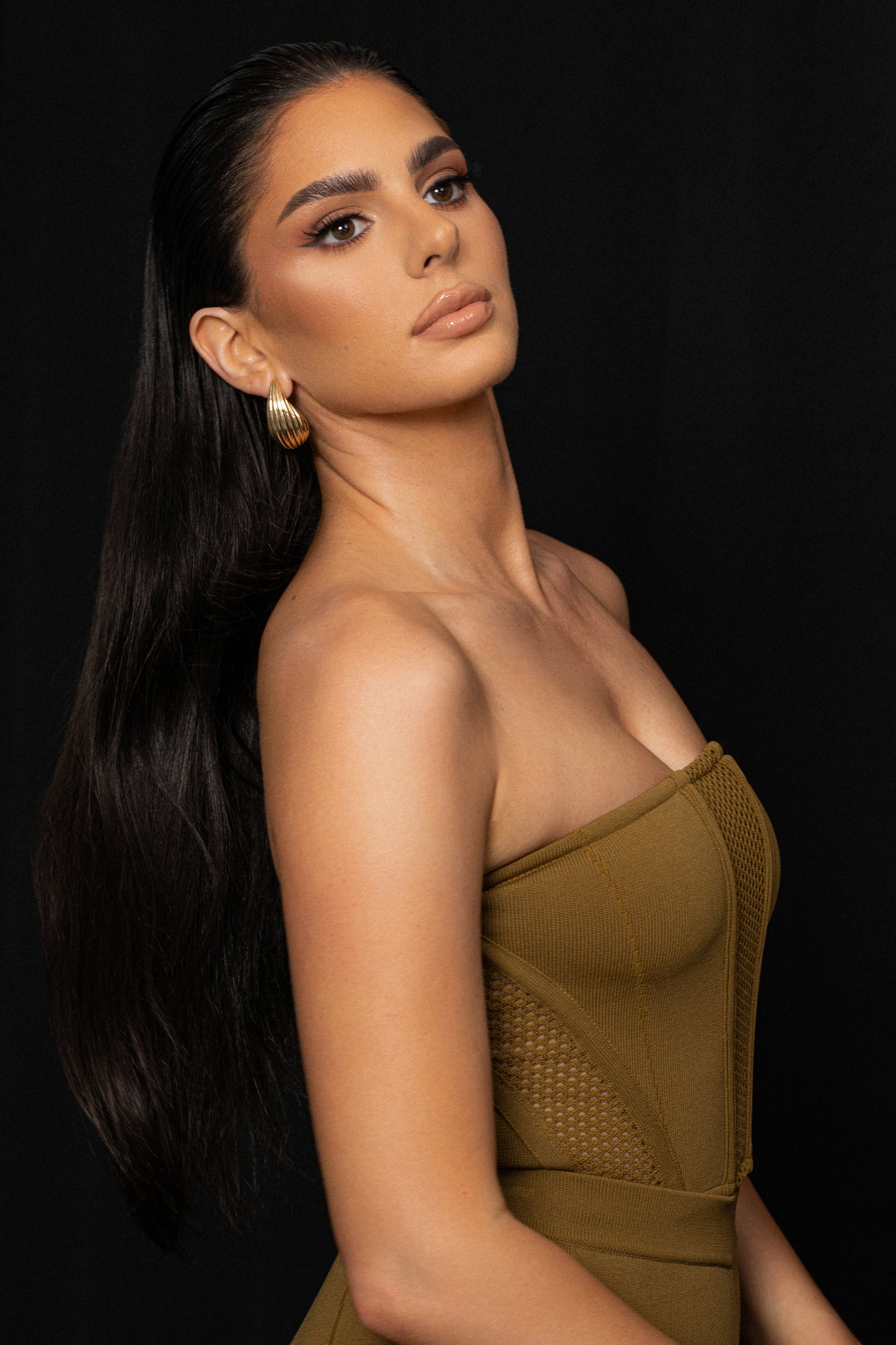 Olive Freda Knit Bustier - JLUXLABEL