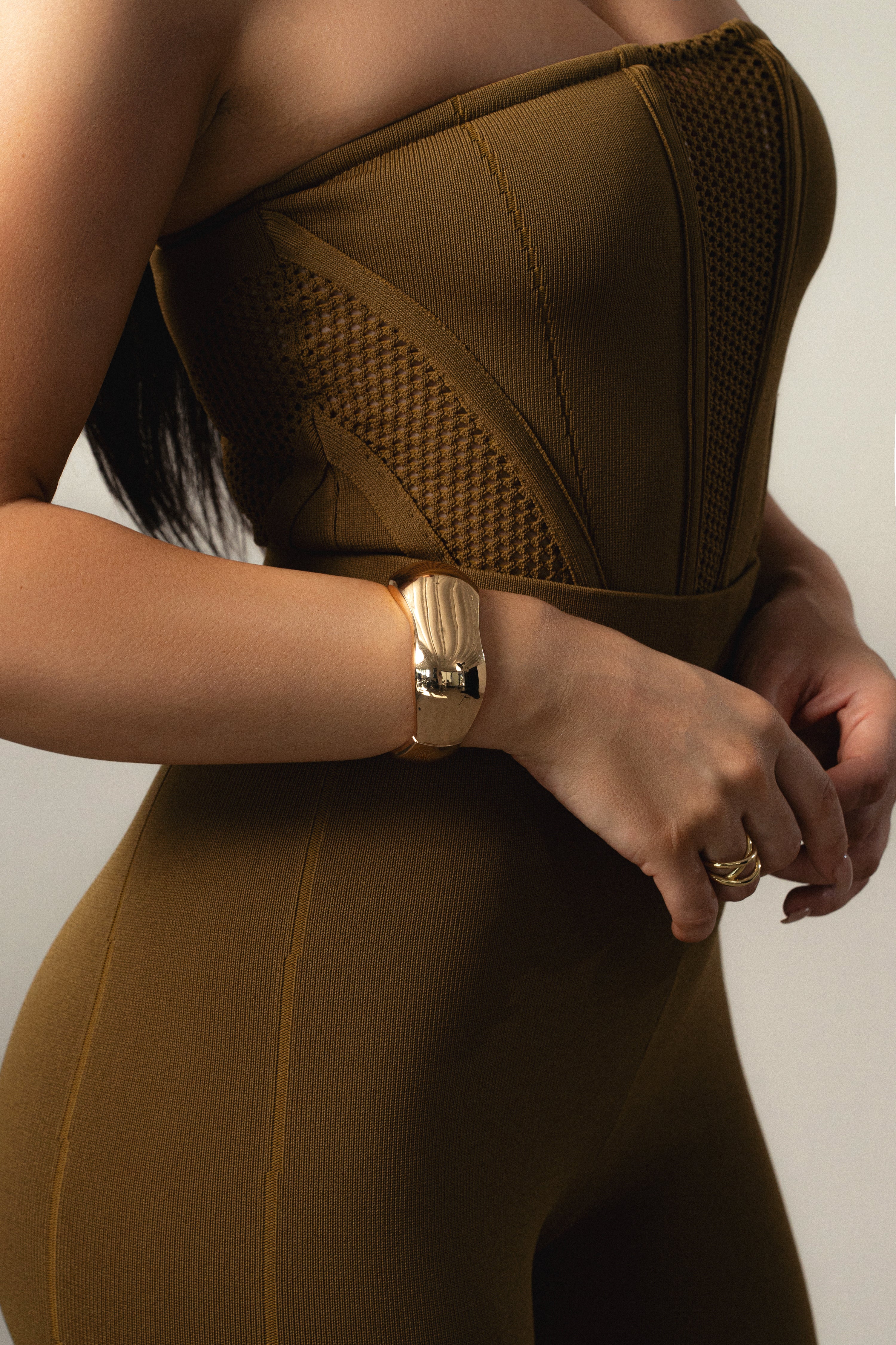 Olive Freda Knit Bustier - JLUXLABEL