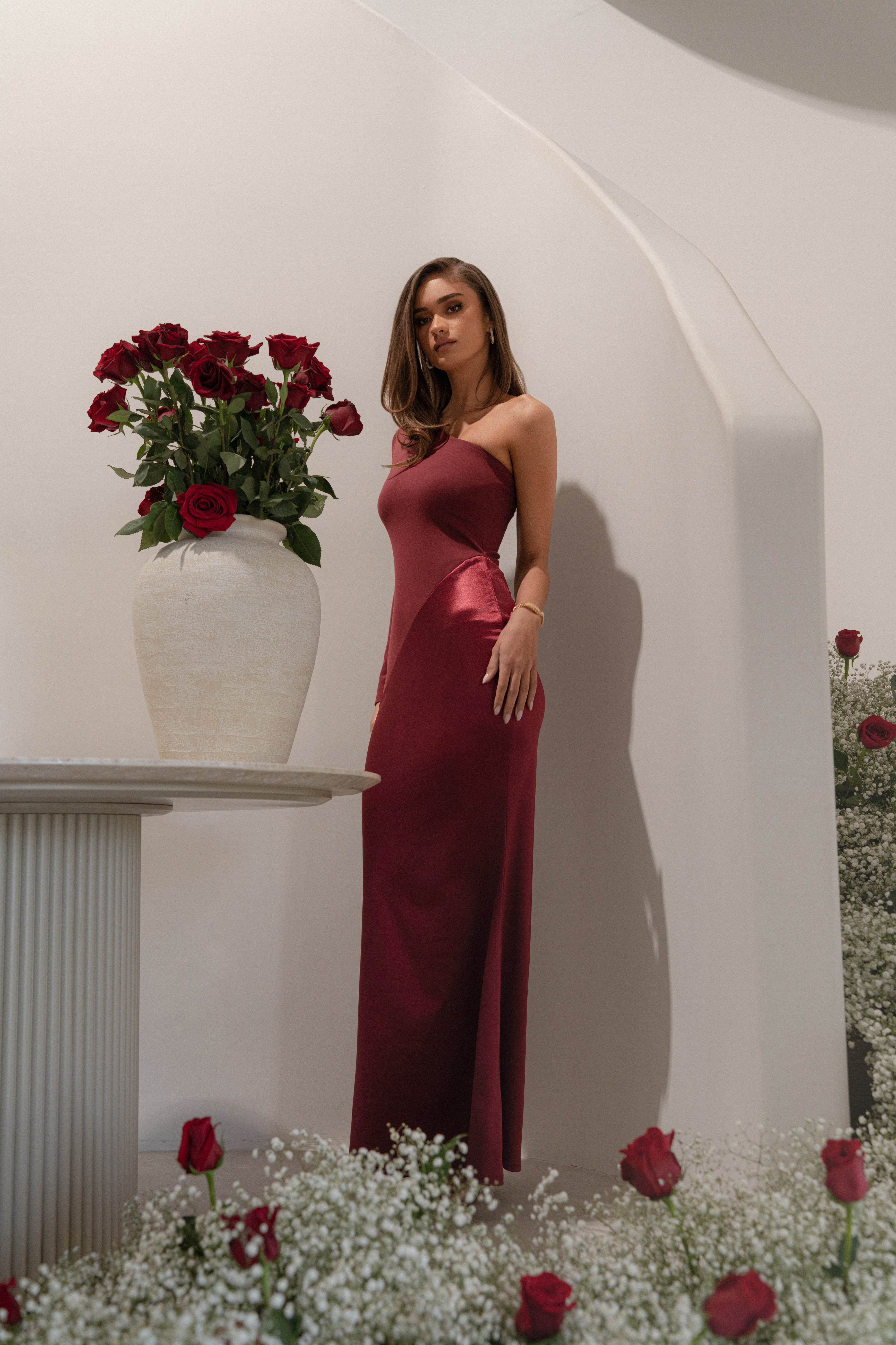 Burgundy Look Of Desire Maxi Dress - JLUXLABEL