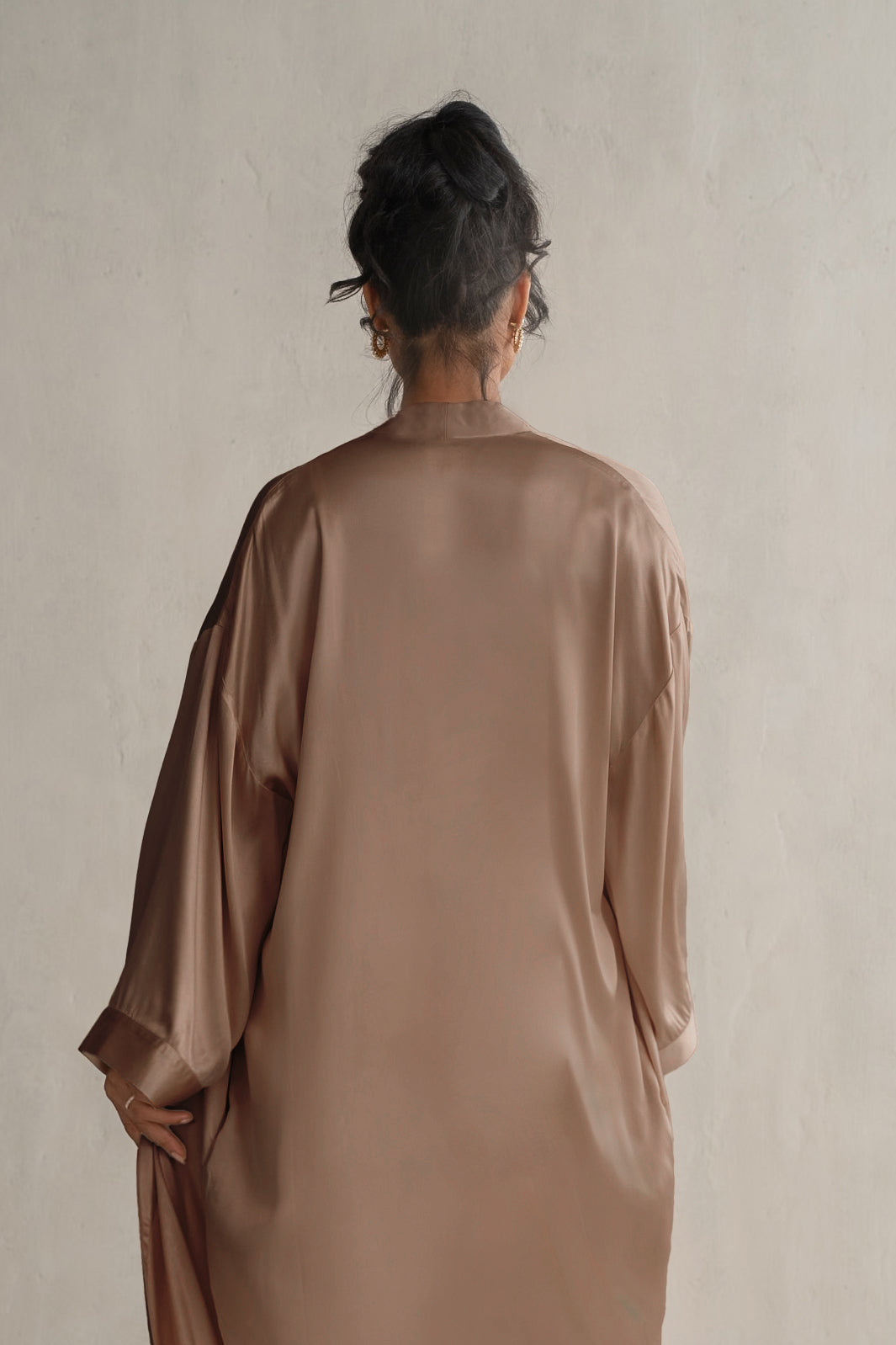 Bronze Forever And Always Satin Robe - JLUXLABEL