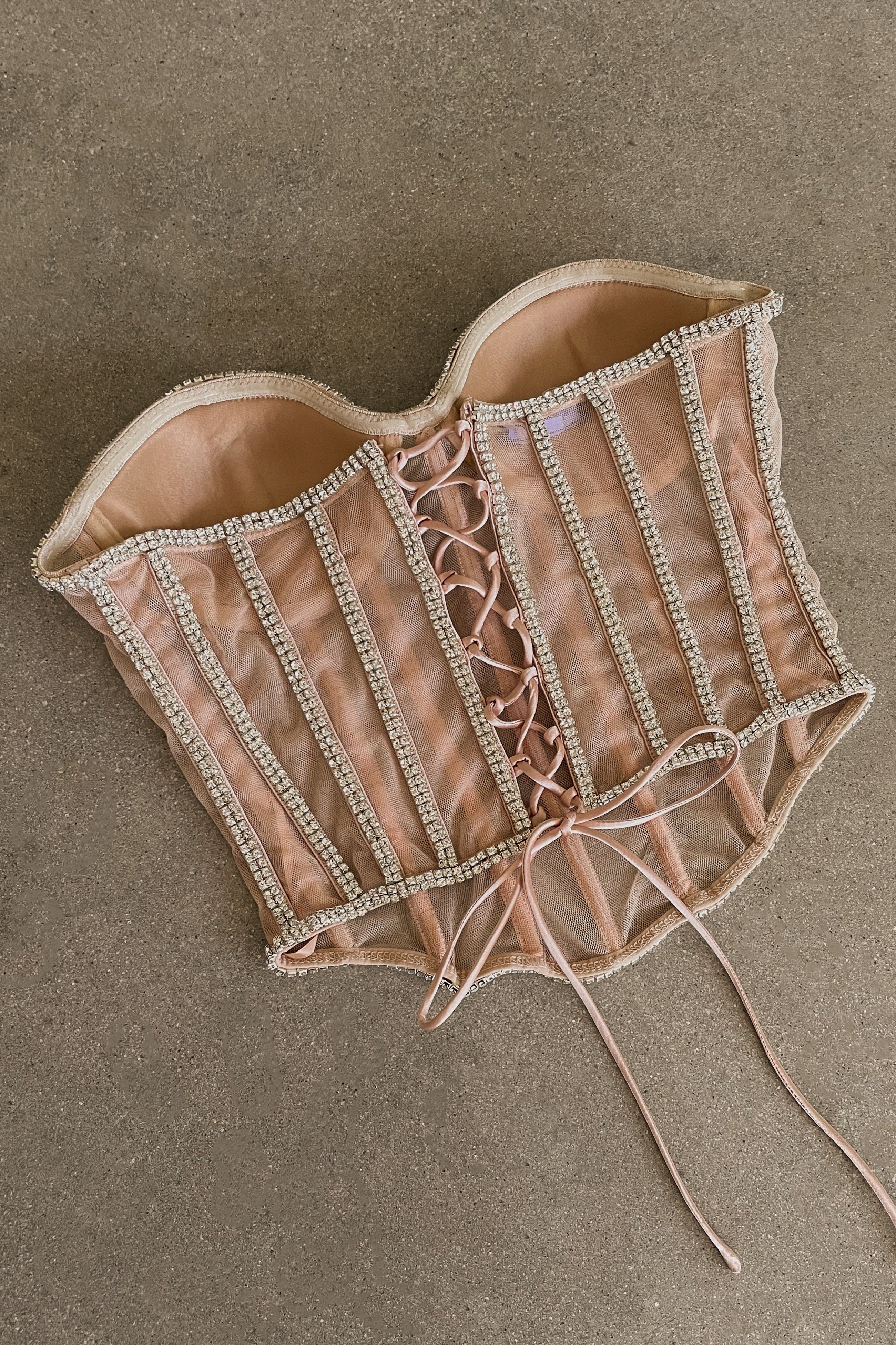 LIMITED EDITION Light Rhinestone Crystal Corset - JLUXLABEL