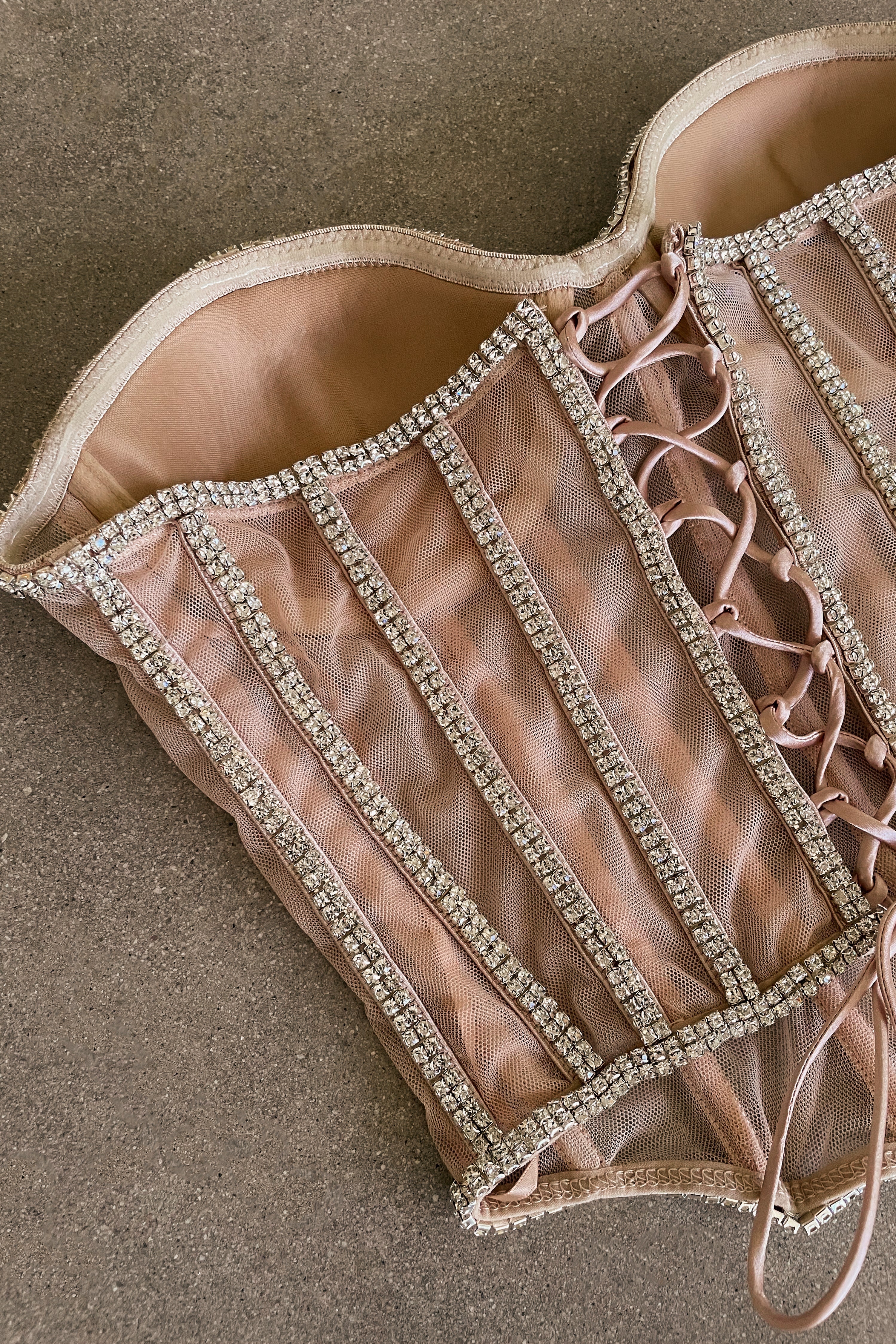 LIMITED EDITION Light Rhinestone Crystal Corset - JLUXLABEL