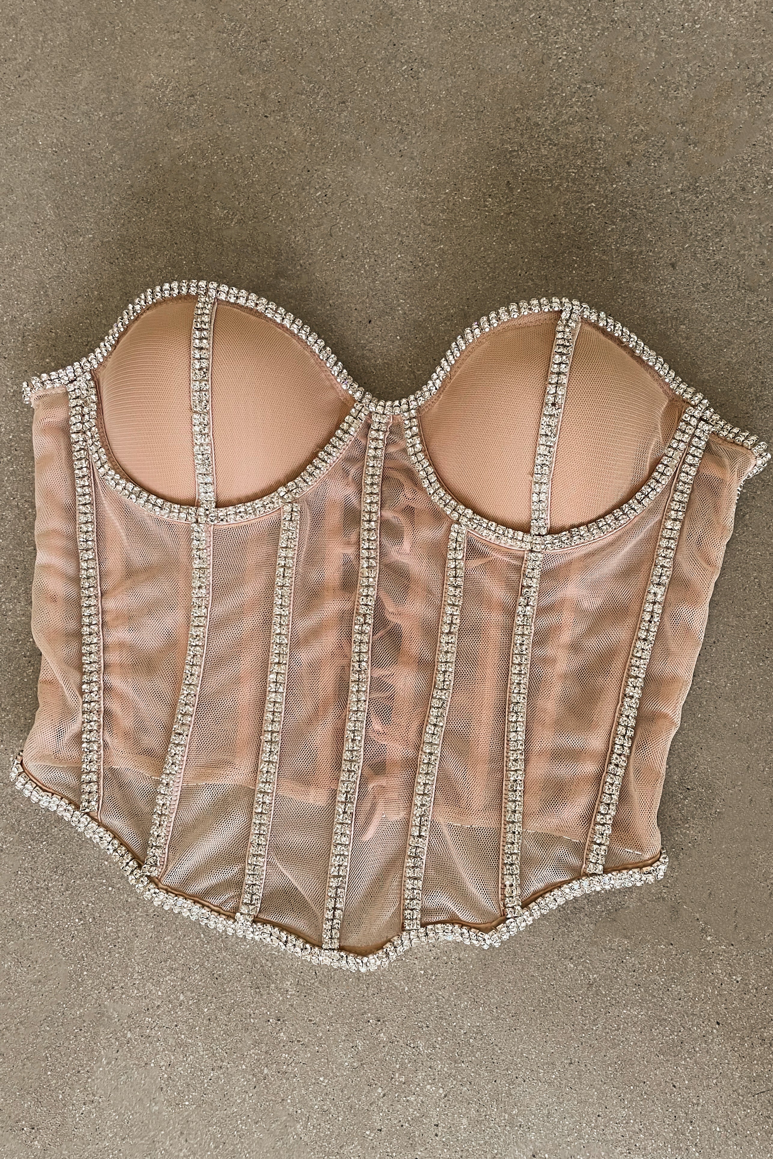 LIMITED EDITION Light Rhinestone Crystal Corset - JLUXLABEL
