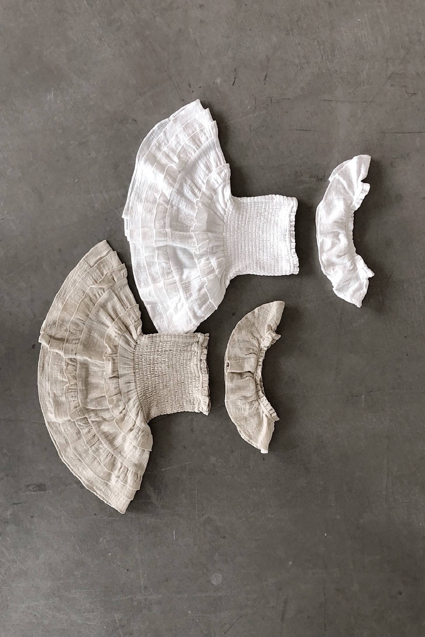 White Emily Girl'S Ruffled Skirt Set - JLUXLABEL