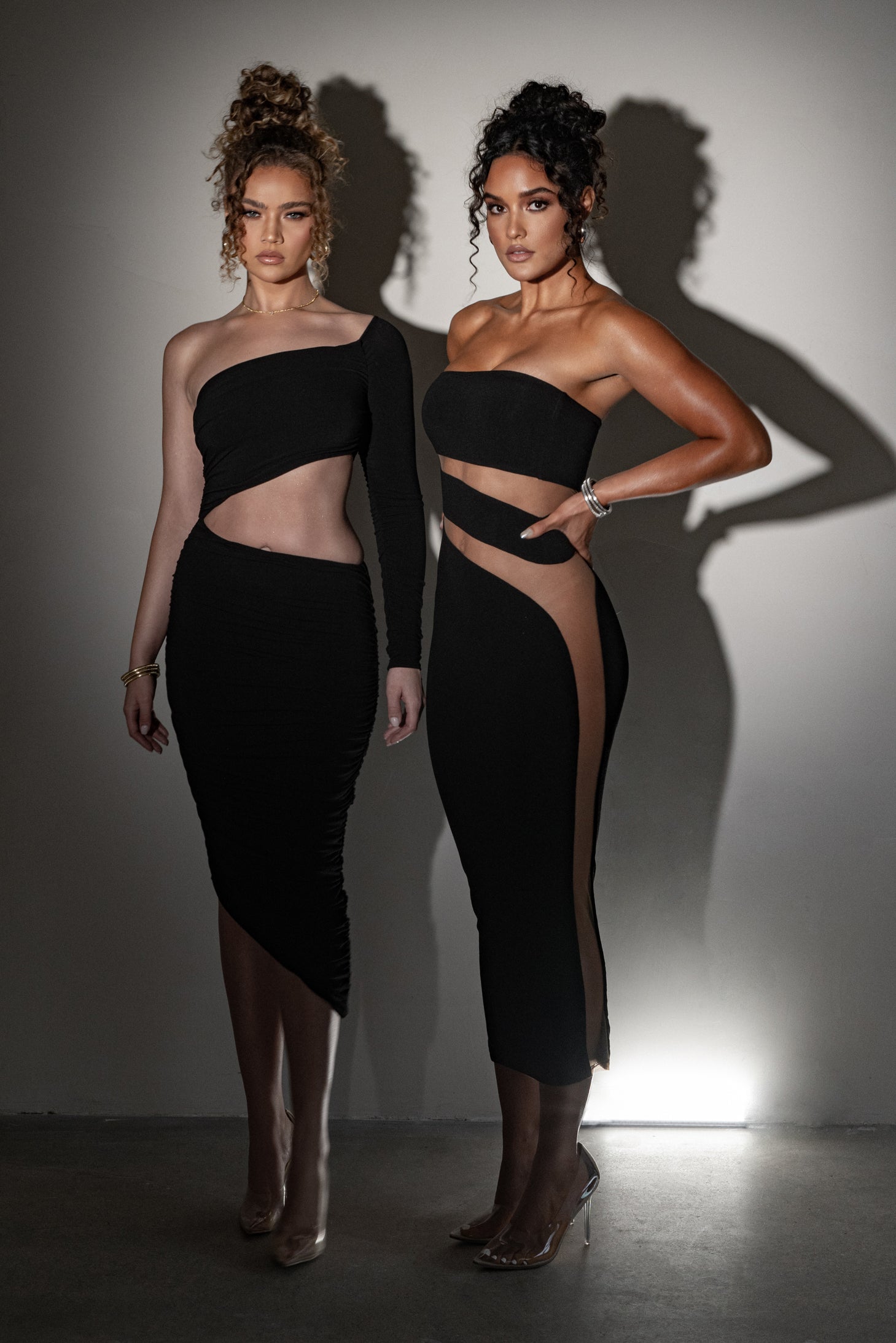 Noir Unpredictable Midi Dress - JLUXLABEL