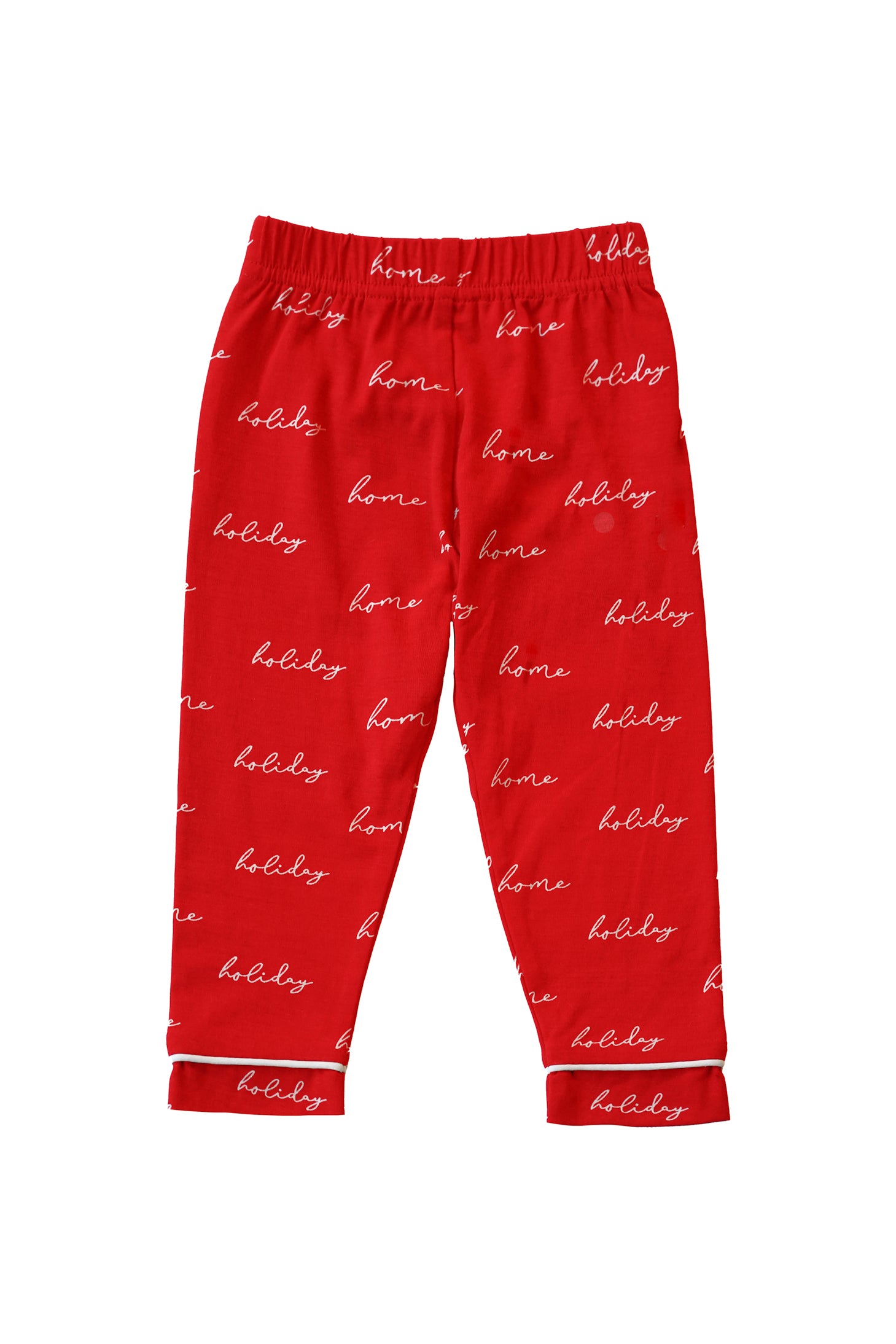 Red/White Home For The Holiday Kids Pajama Set - JLUXLABEL