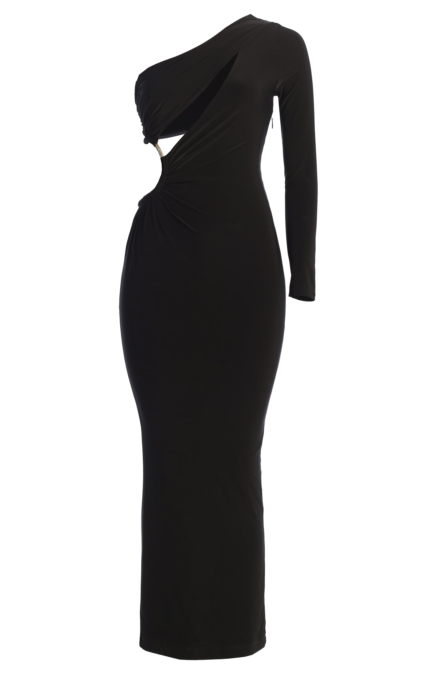 Noir Jorgia Keyhole Dress - JLUXLABEL - black