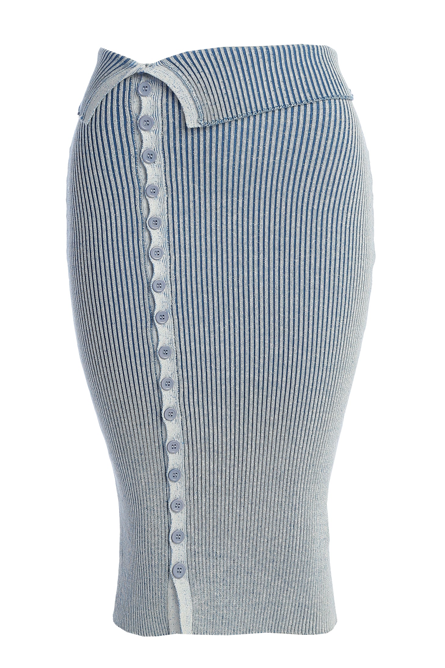 Denim/White Over The Top Skirt - JLUXLABEL