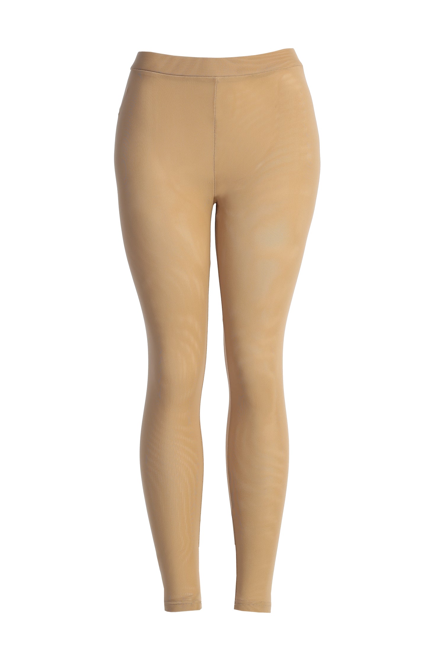 Beige Nina Mesh Pants - JLUXLABEL
