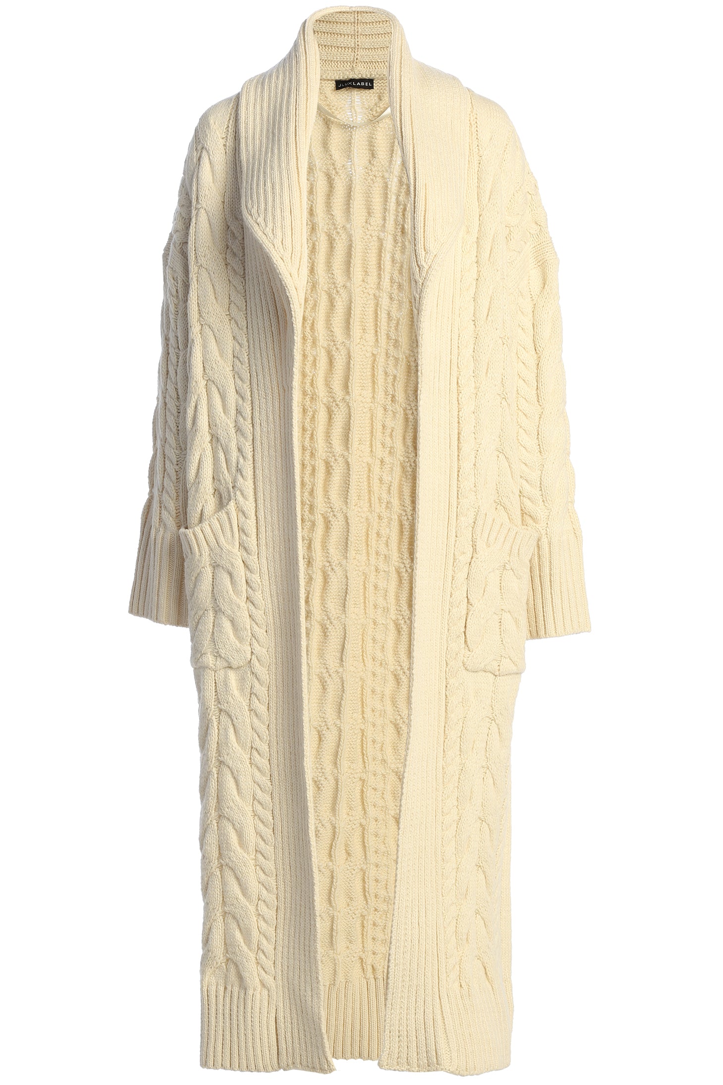 IVORY UPSTATE CABLE KNIT CARDIGAN - JLUXLABEL