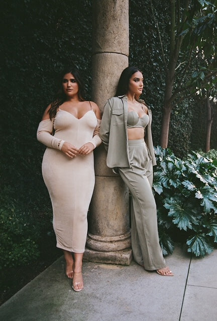 Olive Candice Trousers - Feminine Force - JLUXLABEL