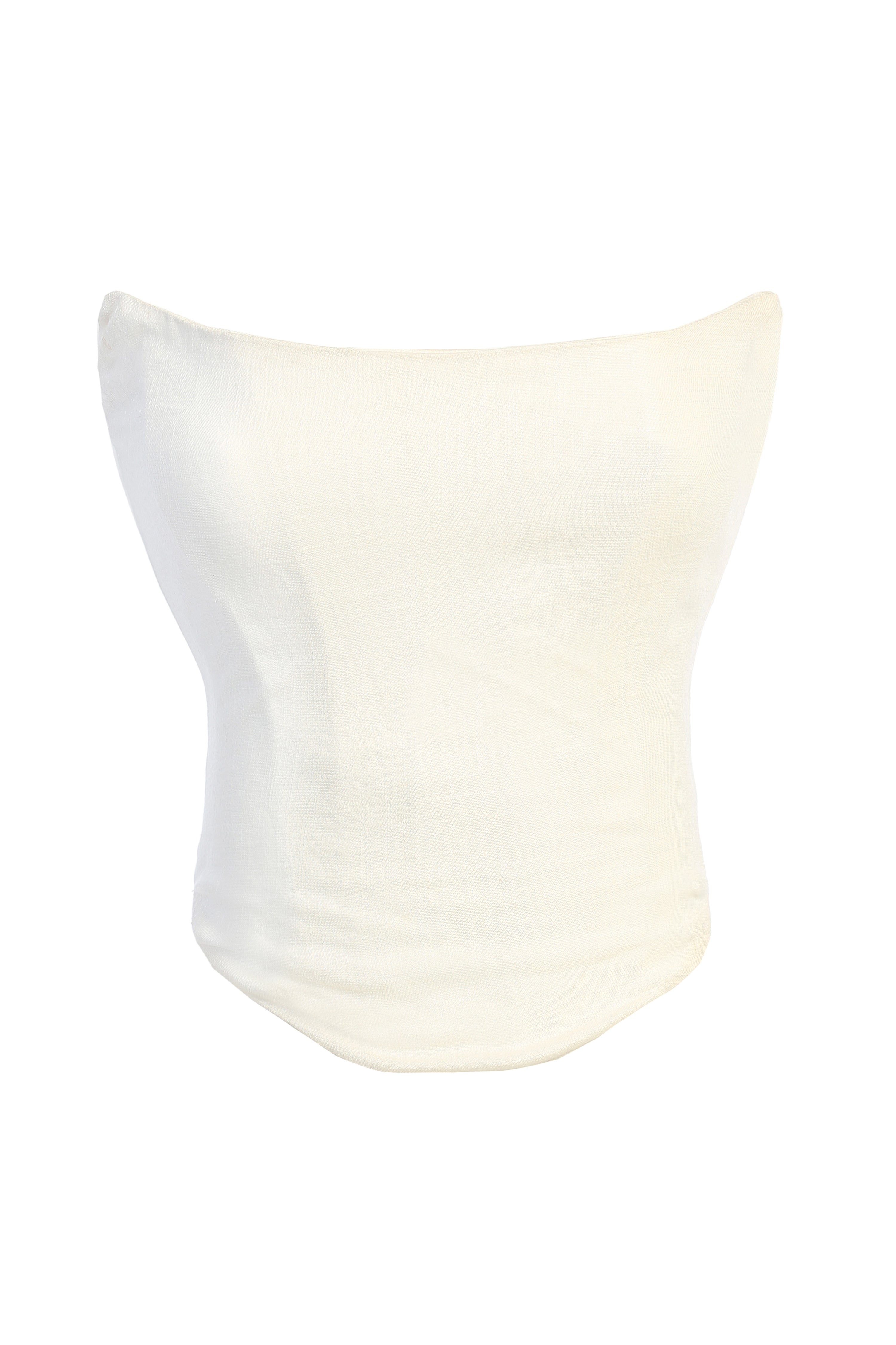 Ivory Fenix Reversible Linen Corset - JLUXLABEL