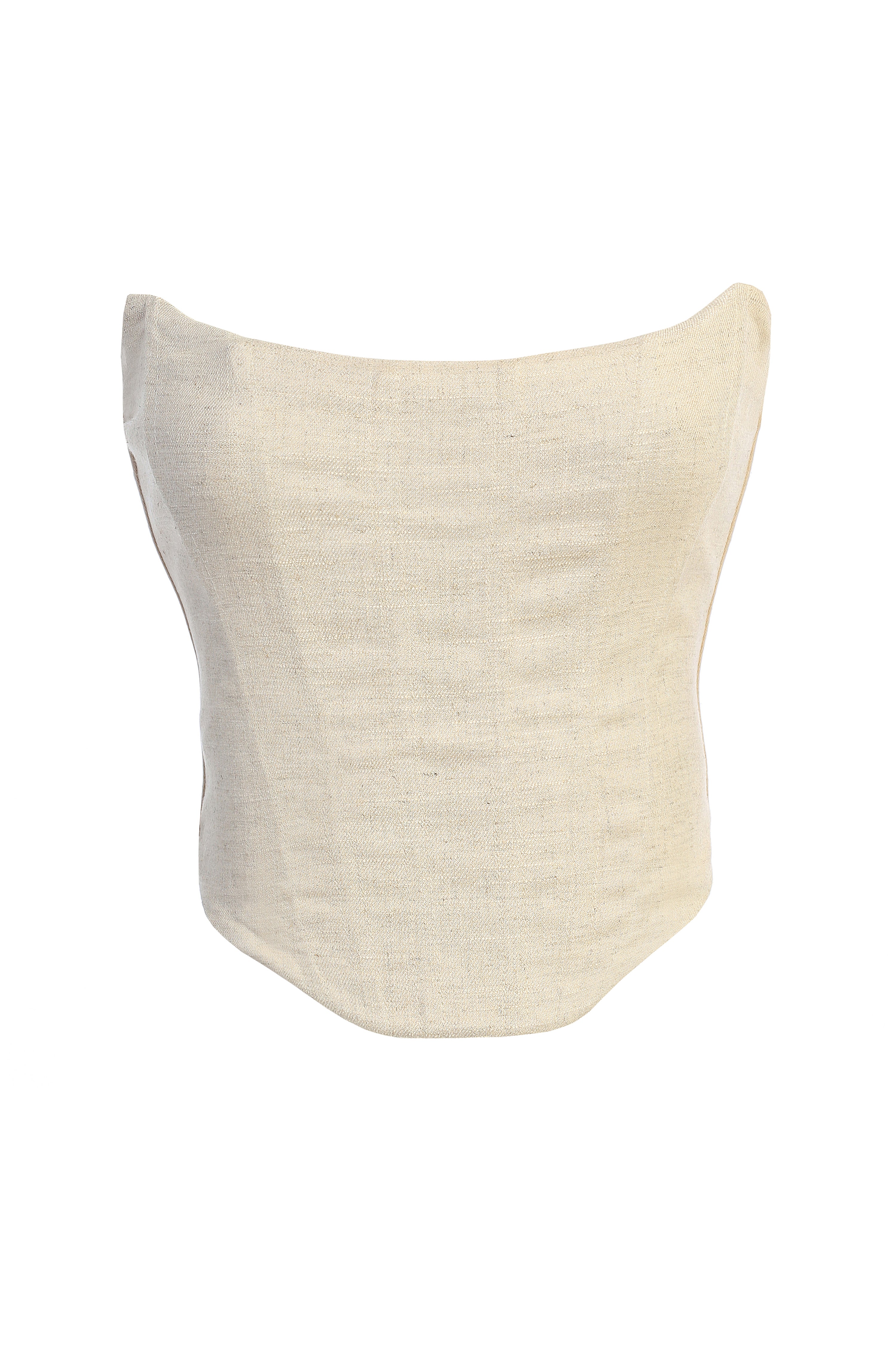 Natural Fenix Reversible Linen Corset - JLUXLABEL