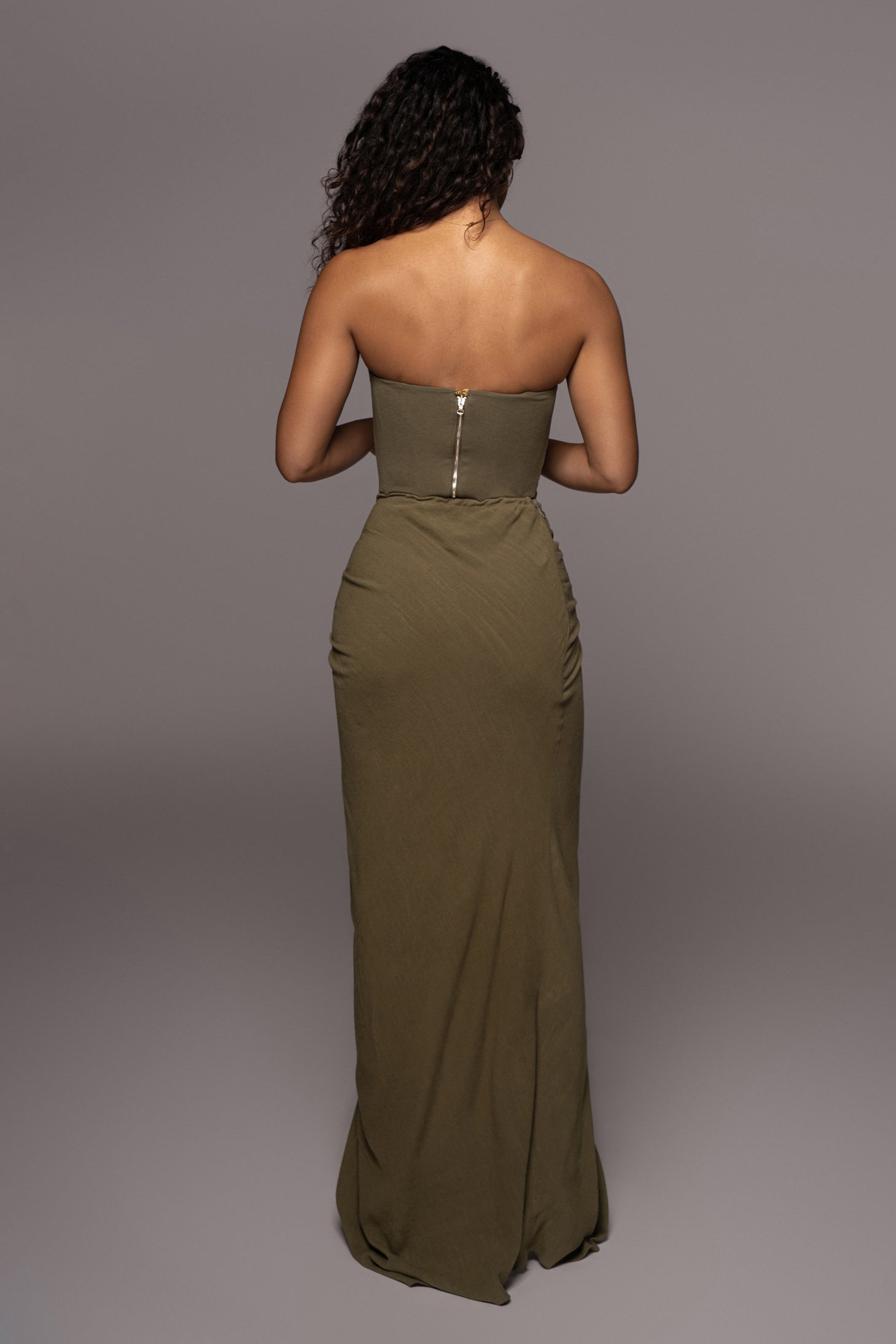 Olive Fenix Reversible Linen Corset - JLUXLABEL