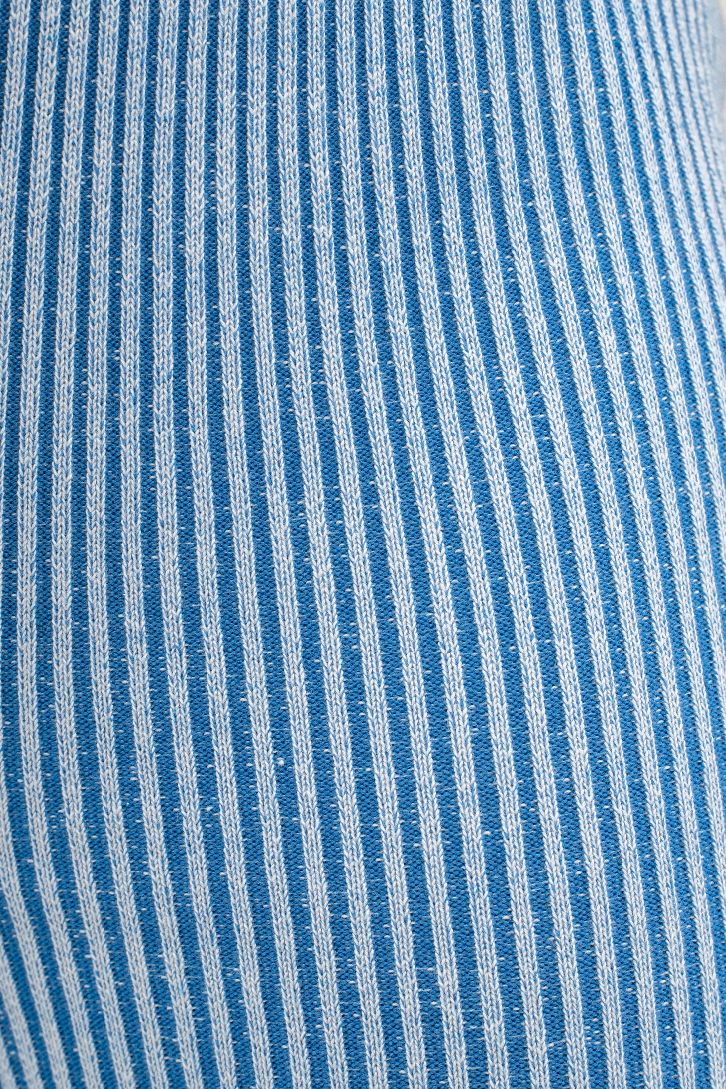 Denim/White Deana Ribbed Bodysuit - JLUXLABEL