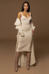 Ivory Daria Sweater Knit Dress - JLUXLABEL
