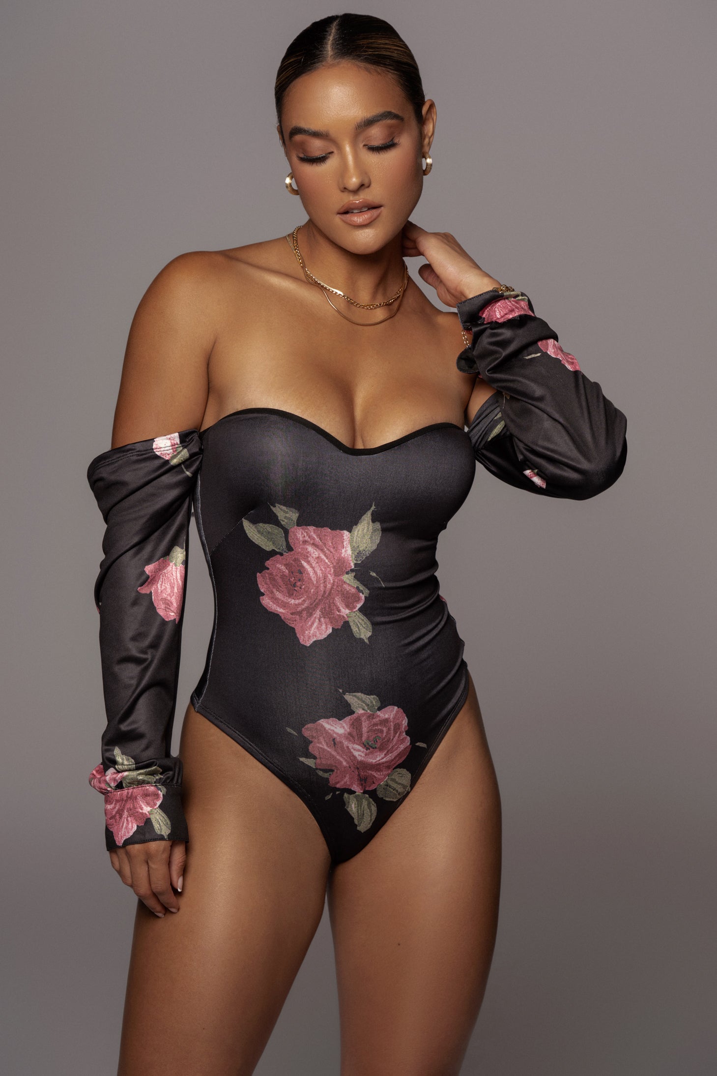 Black Clarissa Bodysuit - JLUXLABEL