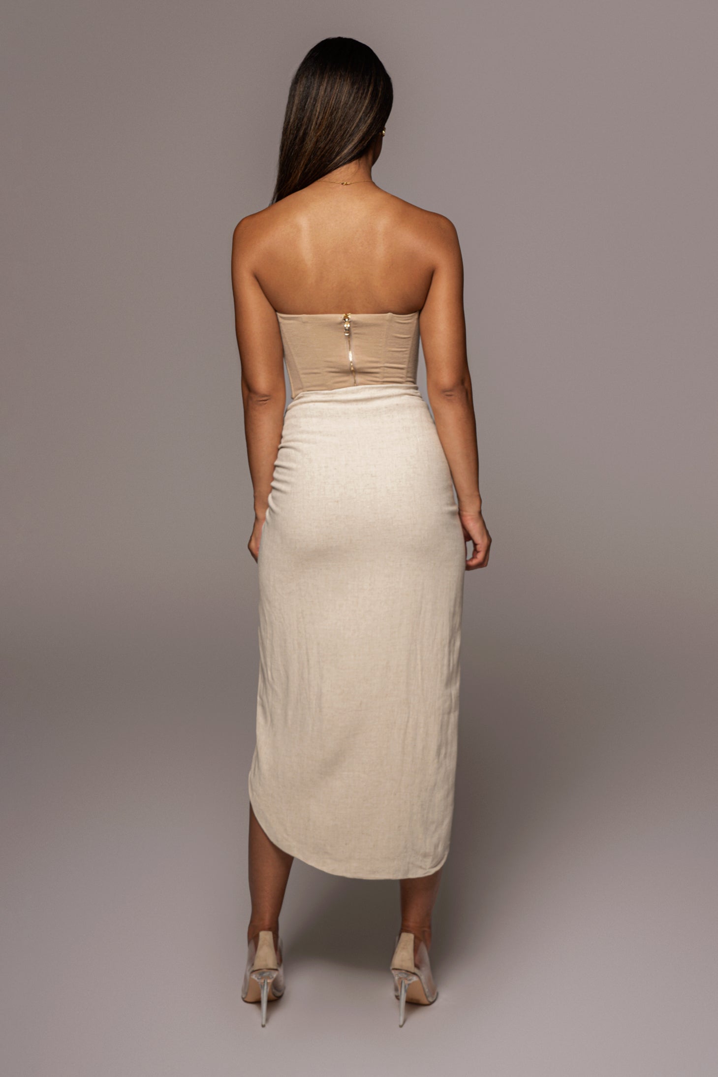 Natural Fenix Reversible Linen Corset - JLUXLABEL