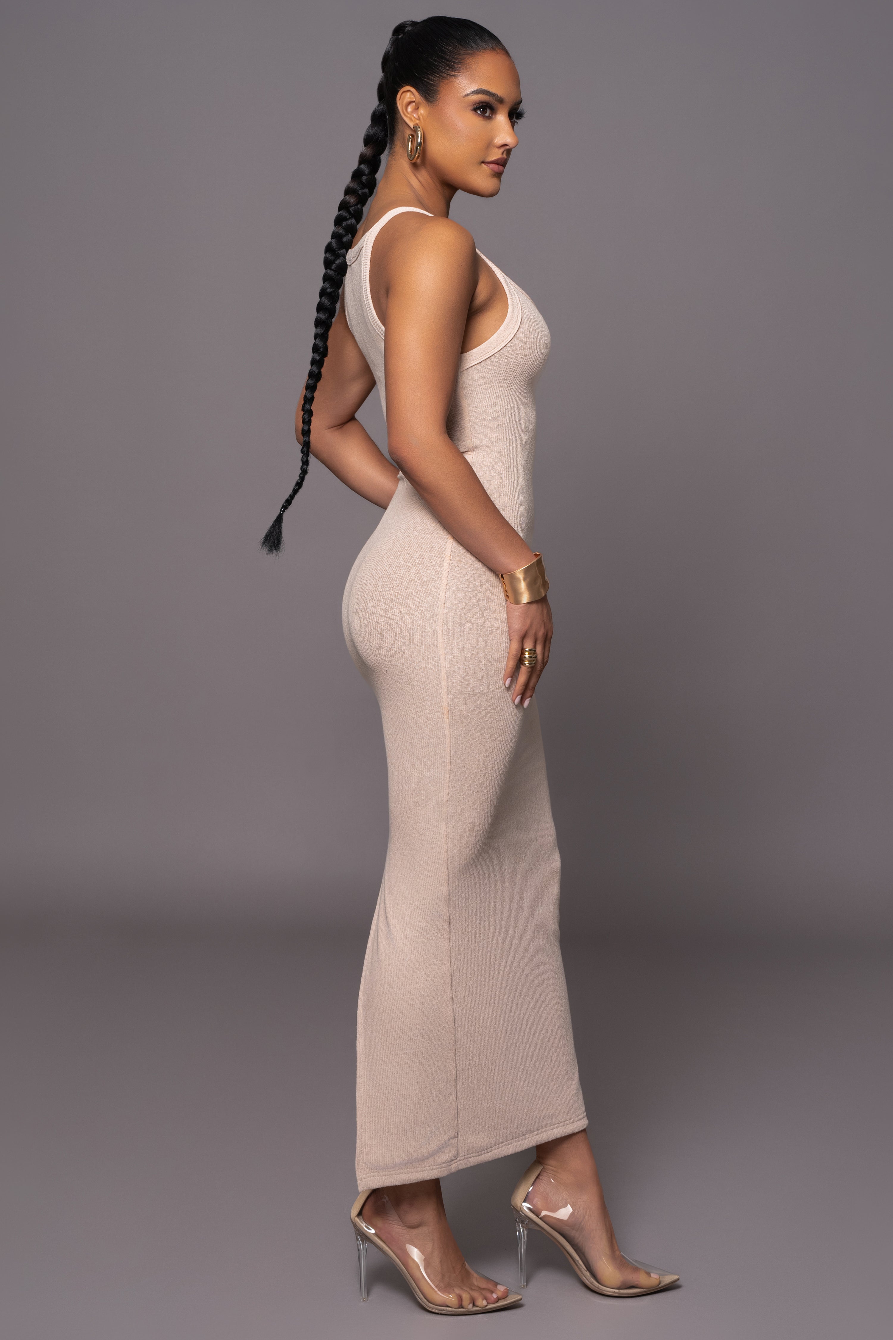 Tan Back To You Midi Dress - JLUXLABEL - Cabana Collection - Spring Summer