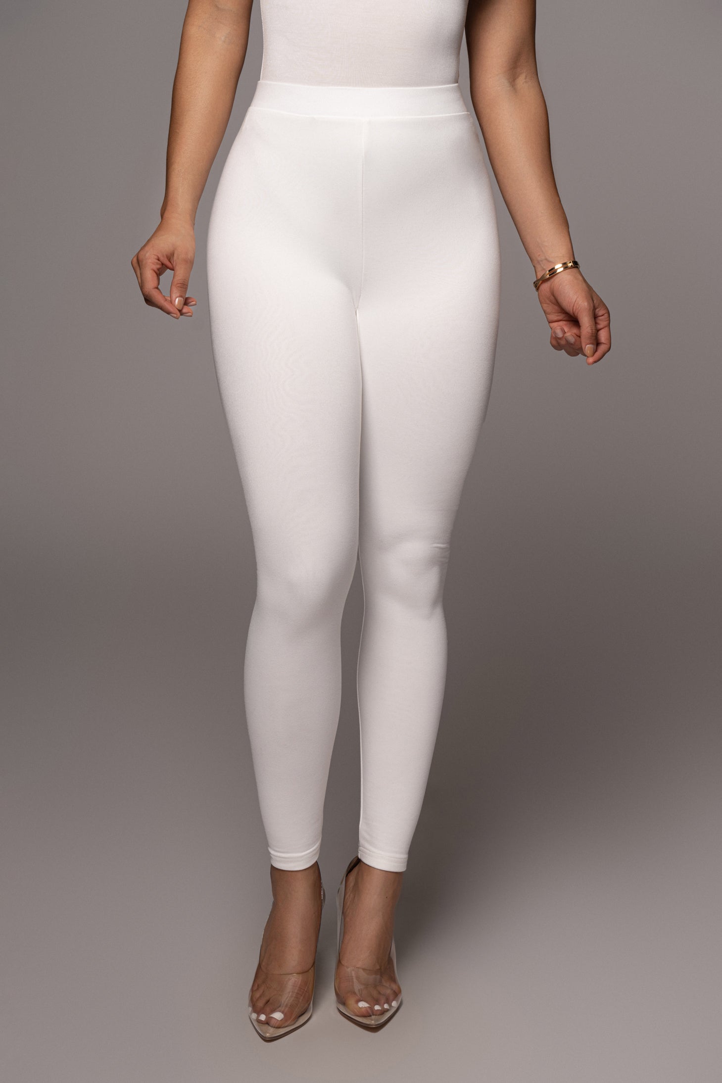 Jluxbasix White Soft Leggings - JLUXLABEL