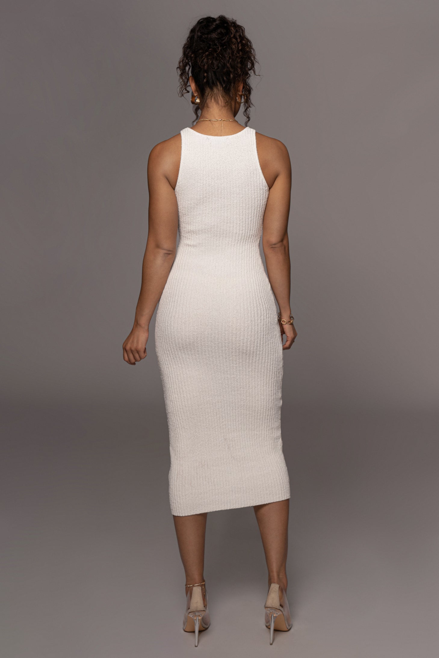 Ivory Day To Night Midi Dress - JLUXLABEL