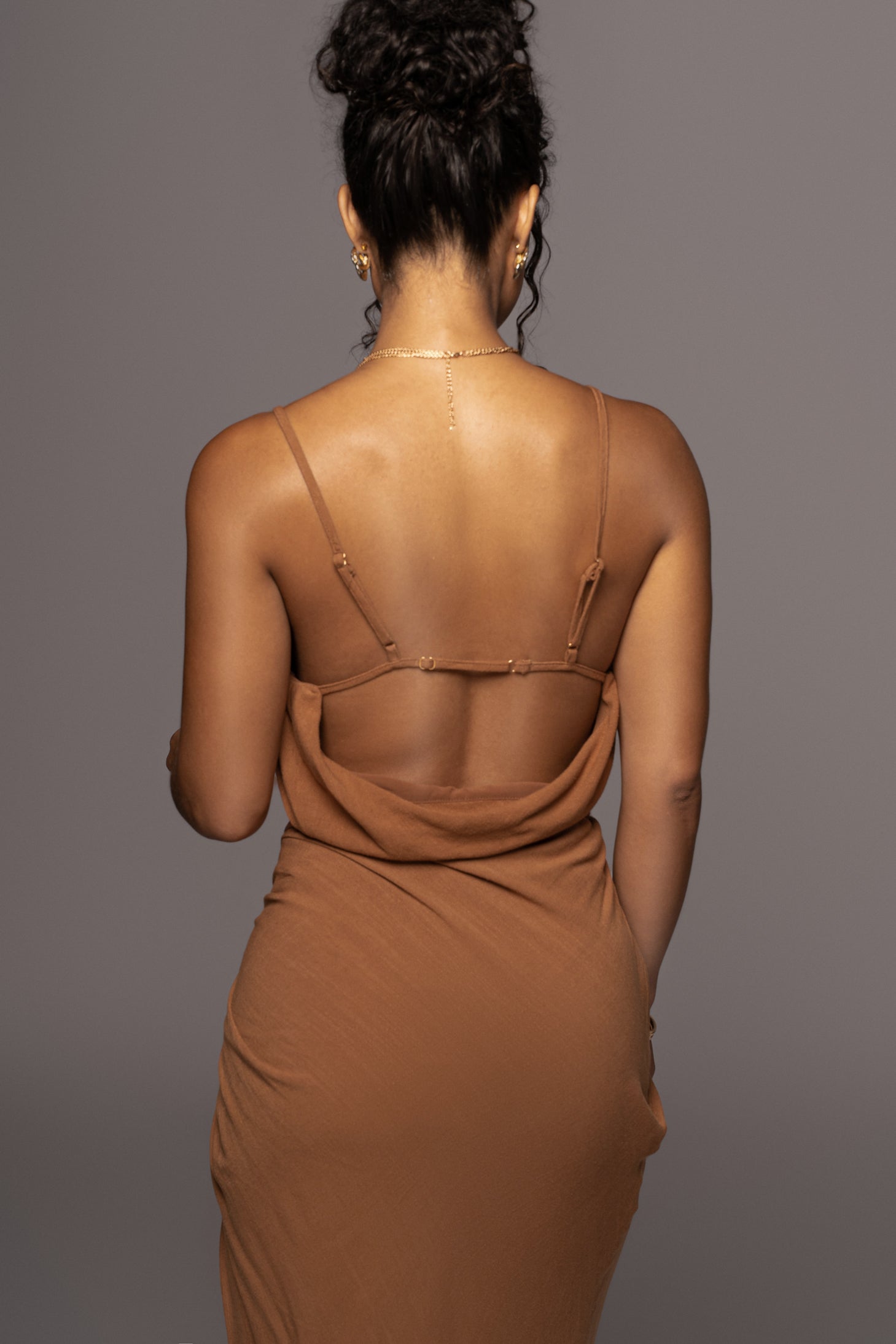 BACK VIEW PECAN DIARA BODYSUIT