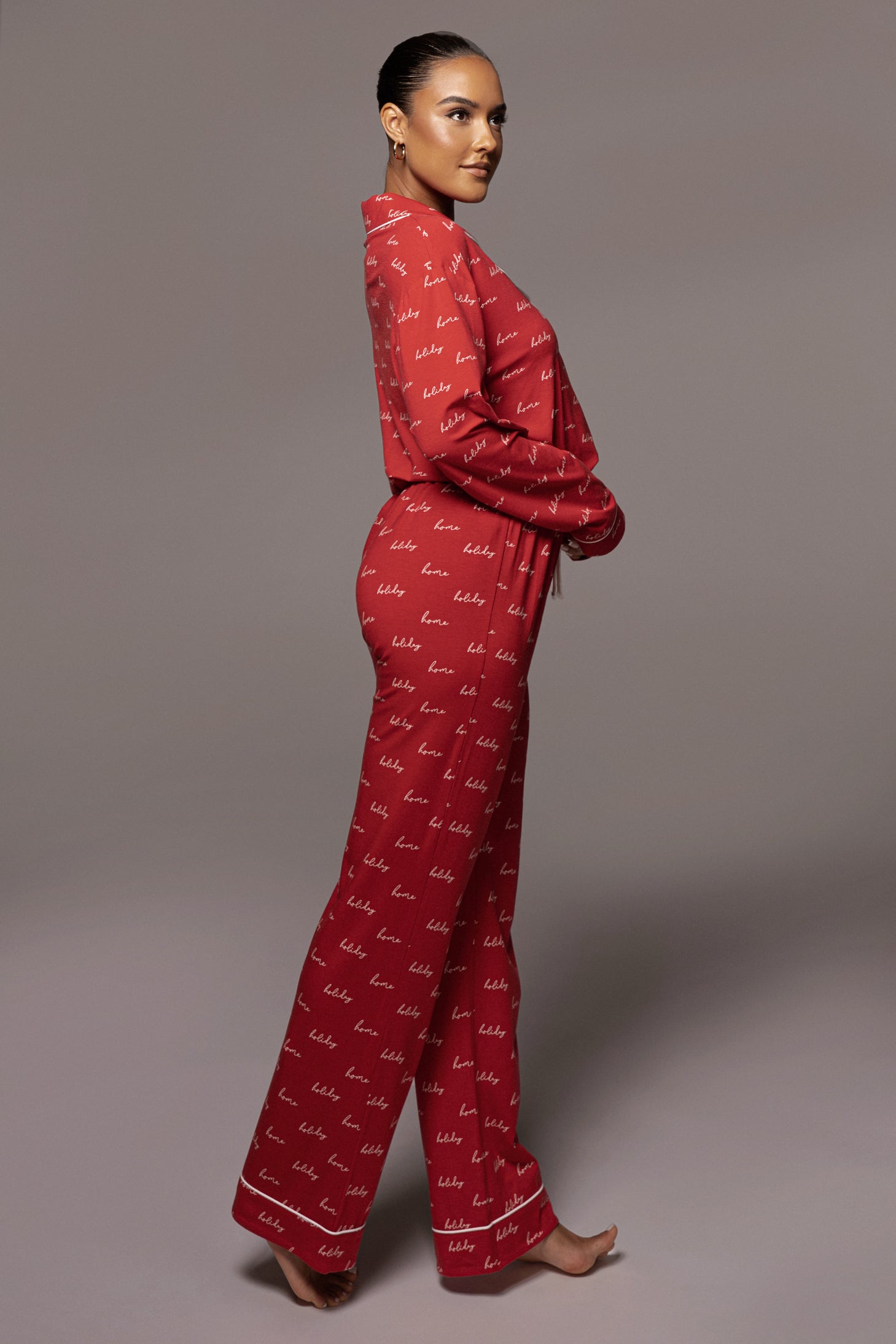 Red Home For The Holiday Adult Top - JLUXLABEL