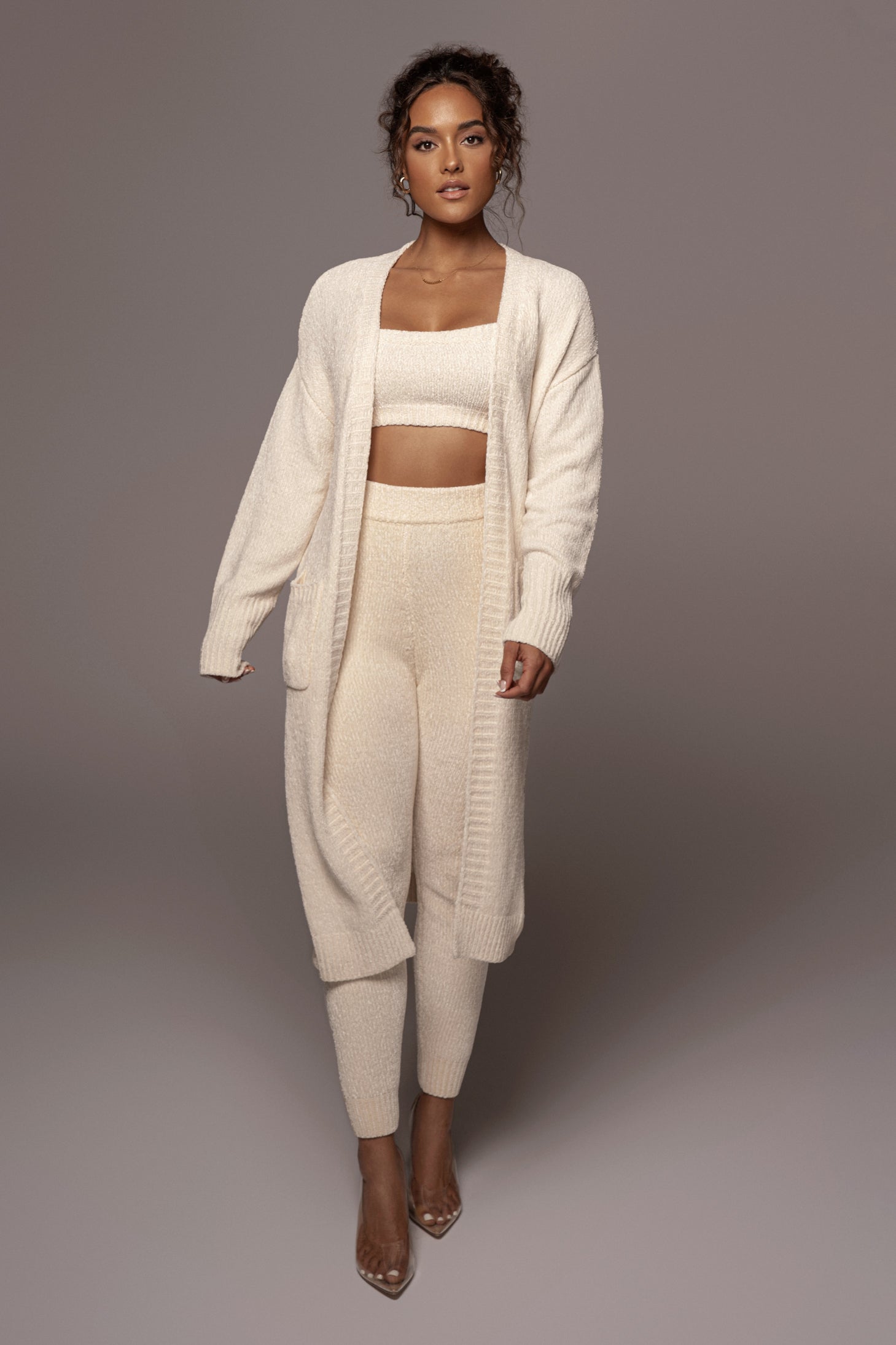 Ivory Juniper Chenille Sweater Pant - JLUXLABEL