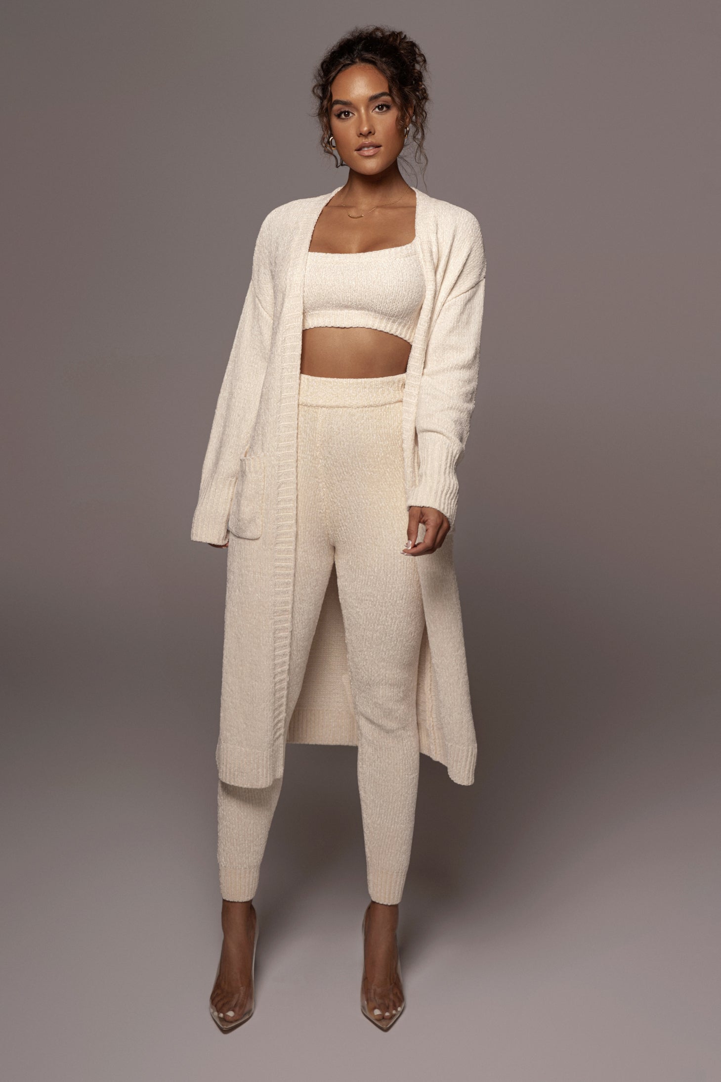 Ivory Juniper Chenille Sweater Pant - JLUXLABEL