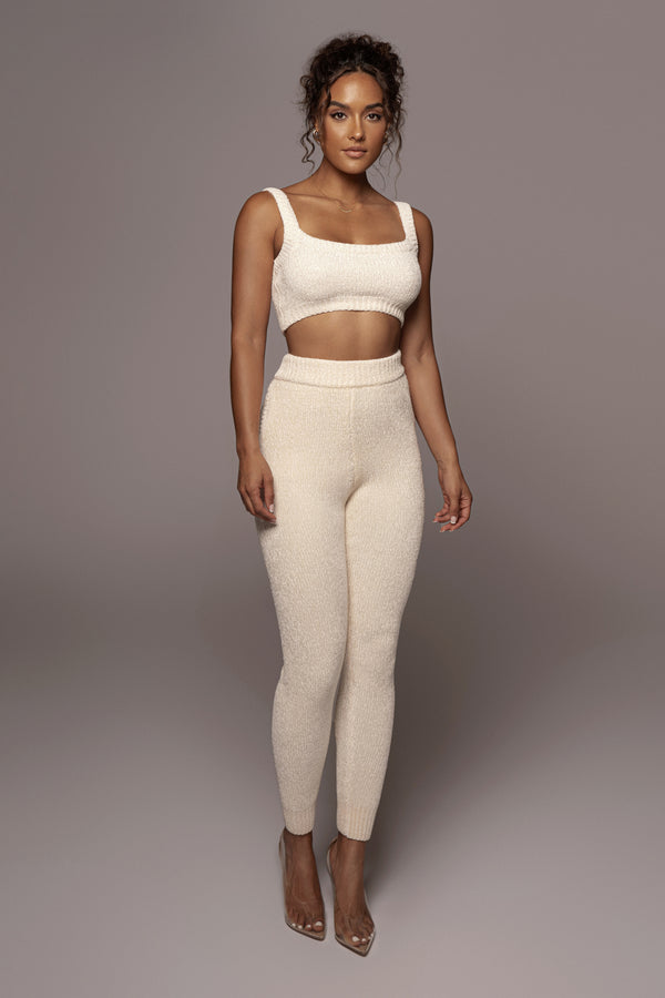 Ivory Juniper Chenille Sweater Pant - JLUXLABEL