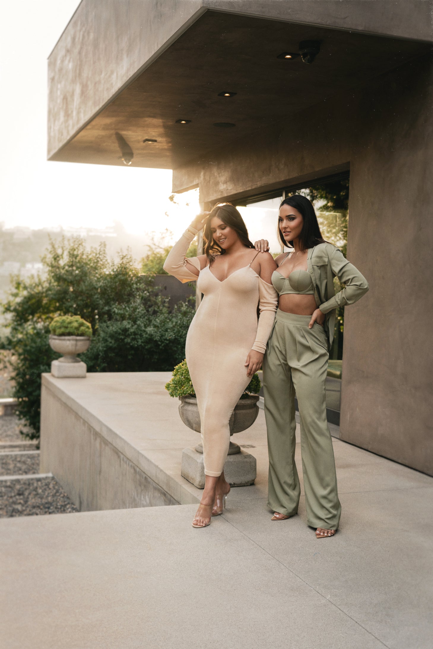 Olive Candice Trousers - Feminine Force - JLUXLABEL