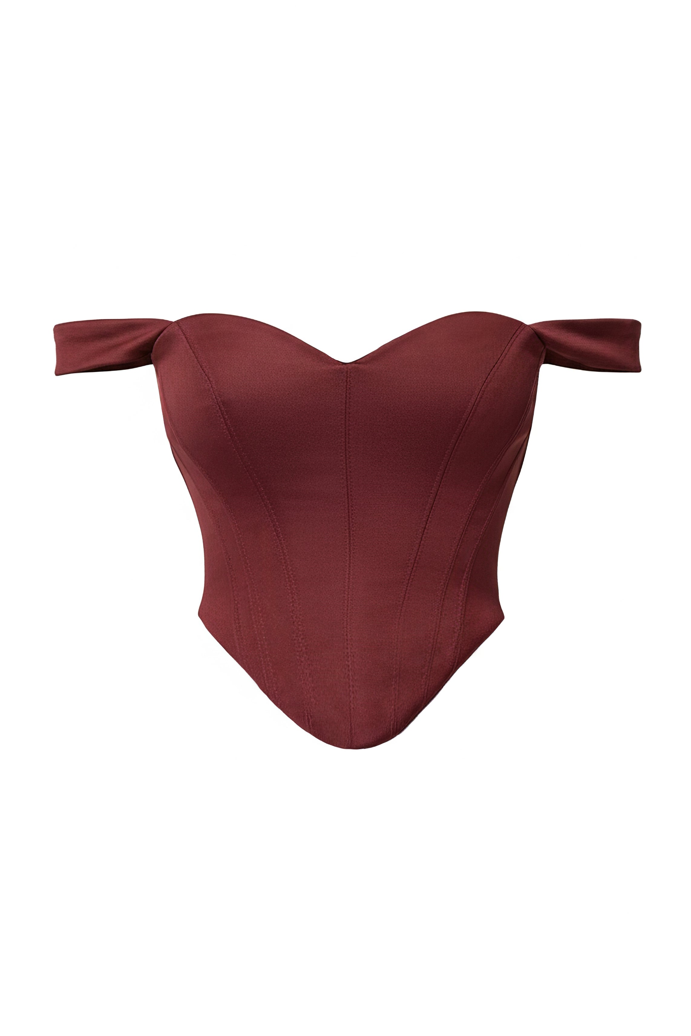 Burgundy Nickie Lace Back Top - JLUXLABEL