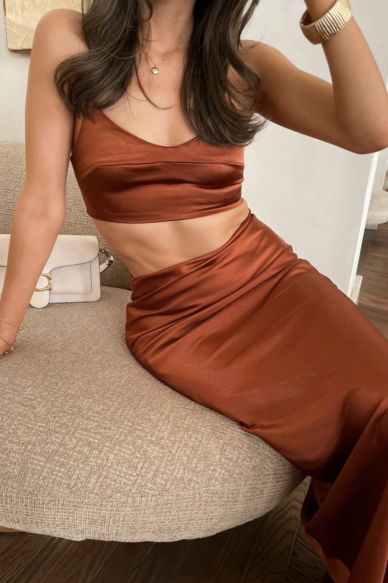 Copper Isella 2-Piece Skirt Set