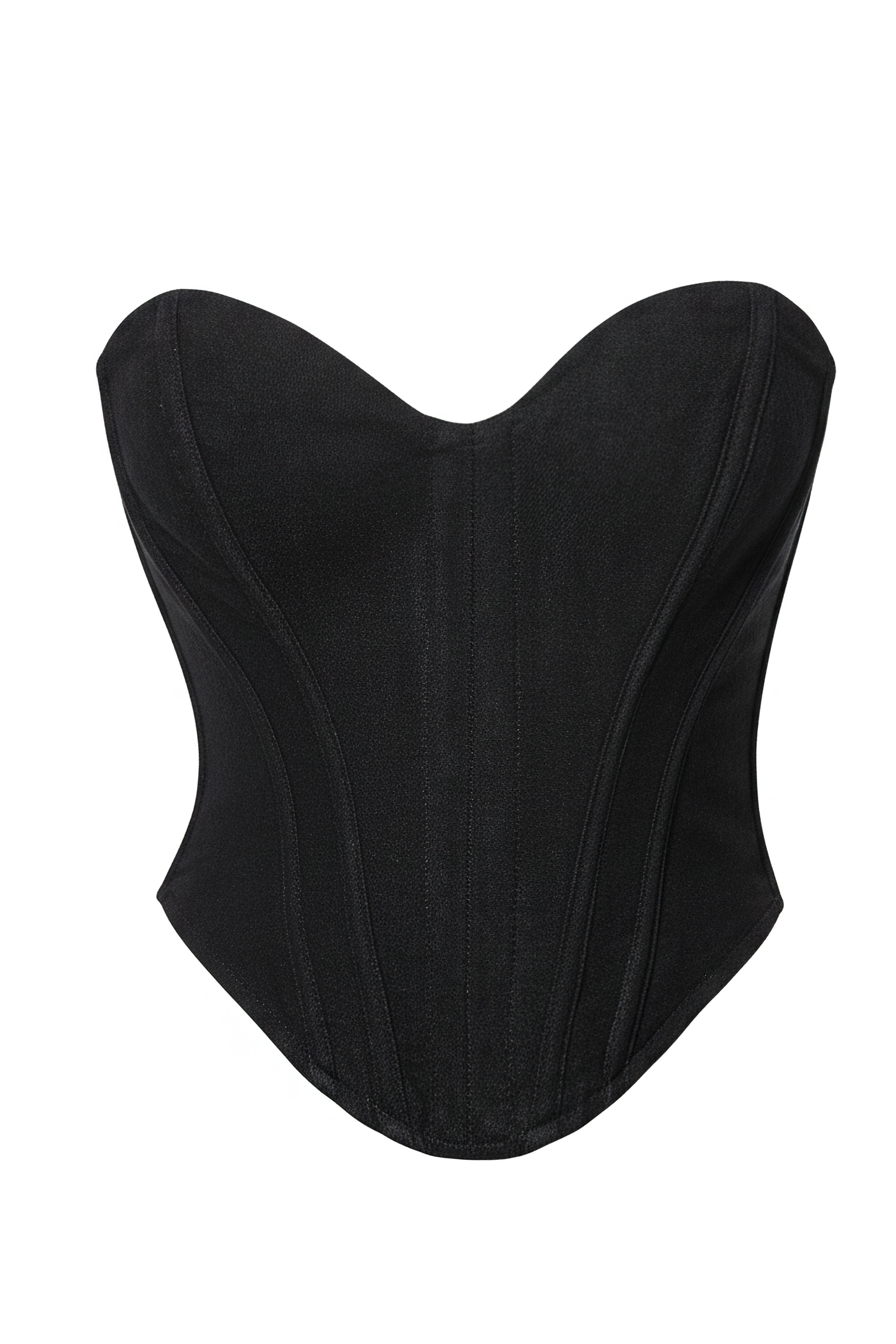 Black Beyond The Sea Linen Corset - JLUXLABEL
