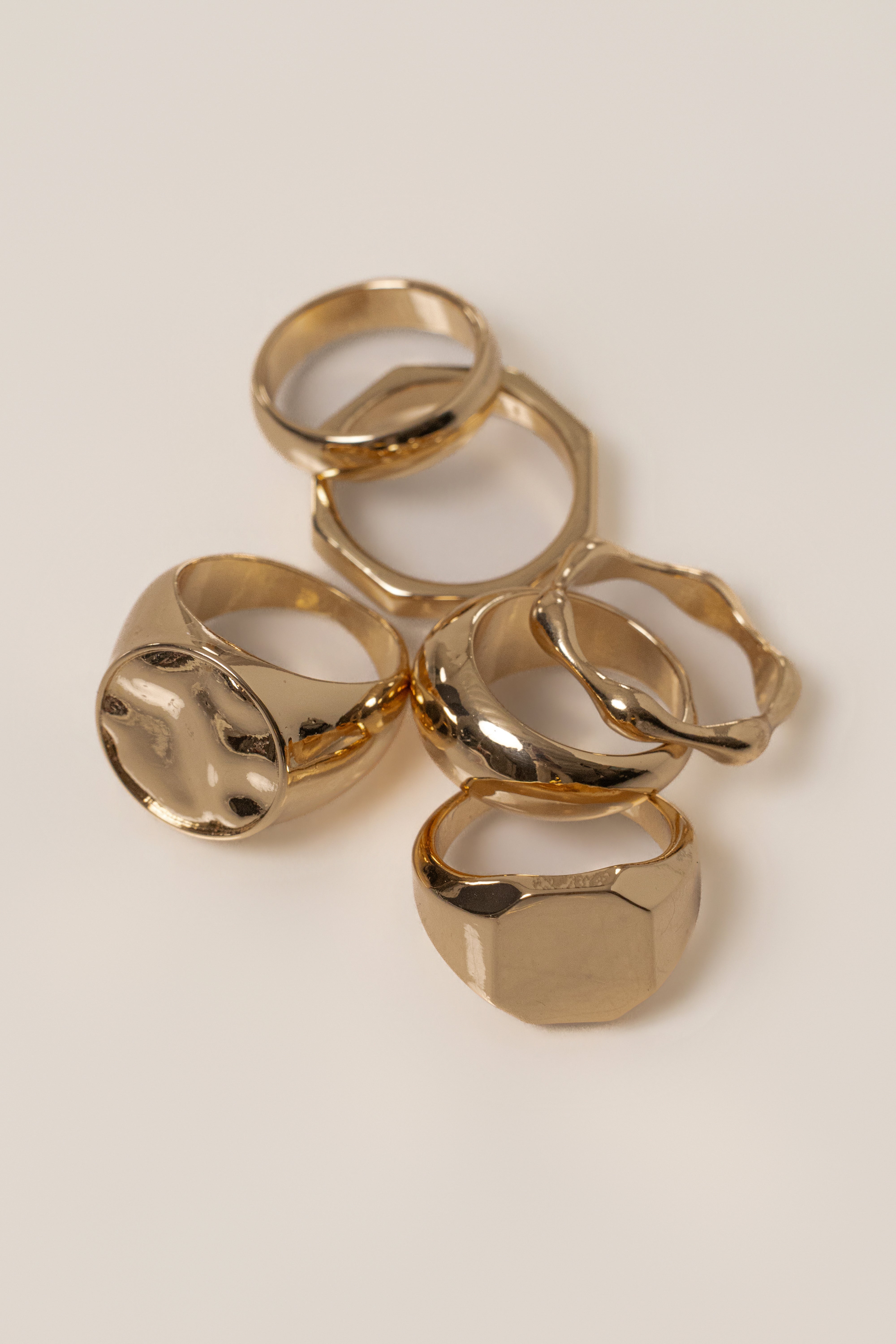 Gold  Alba 6 Ring Set - JLUXLABEL