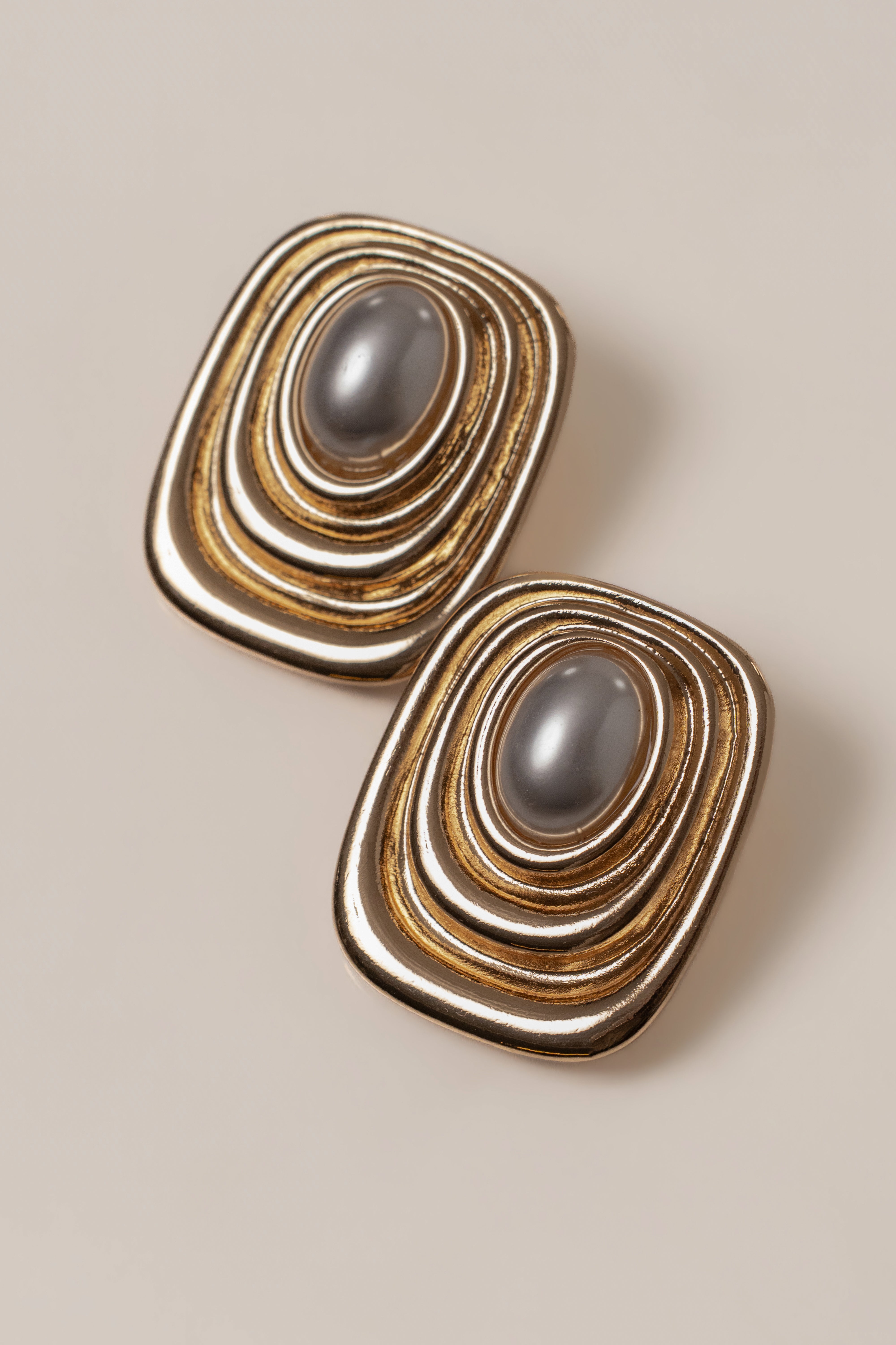 Gold Katalia Pearl Earrings - JLUXLABEL
