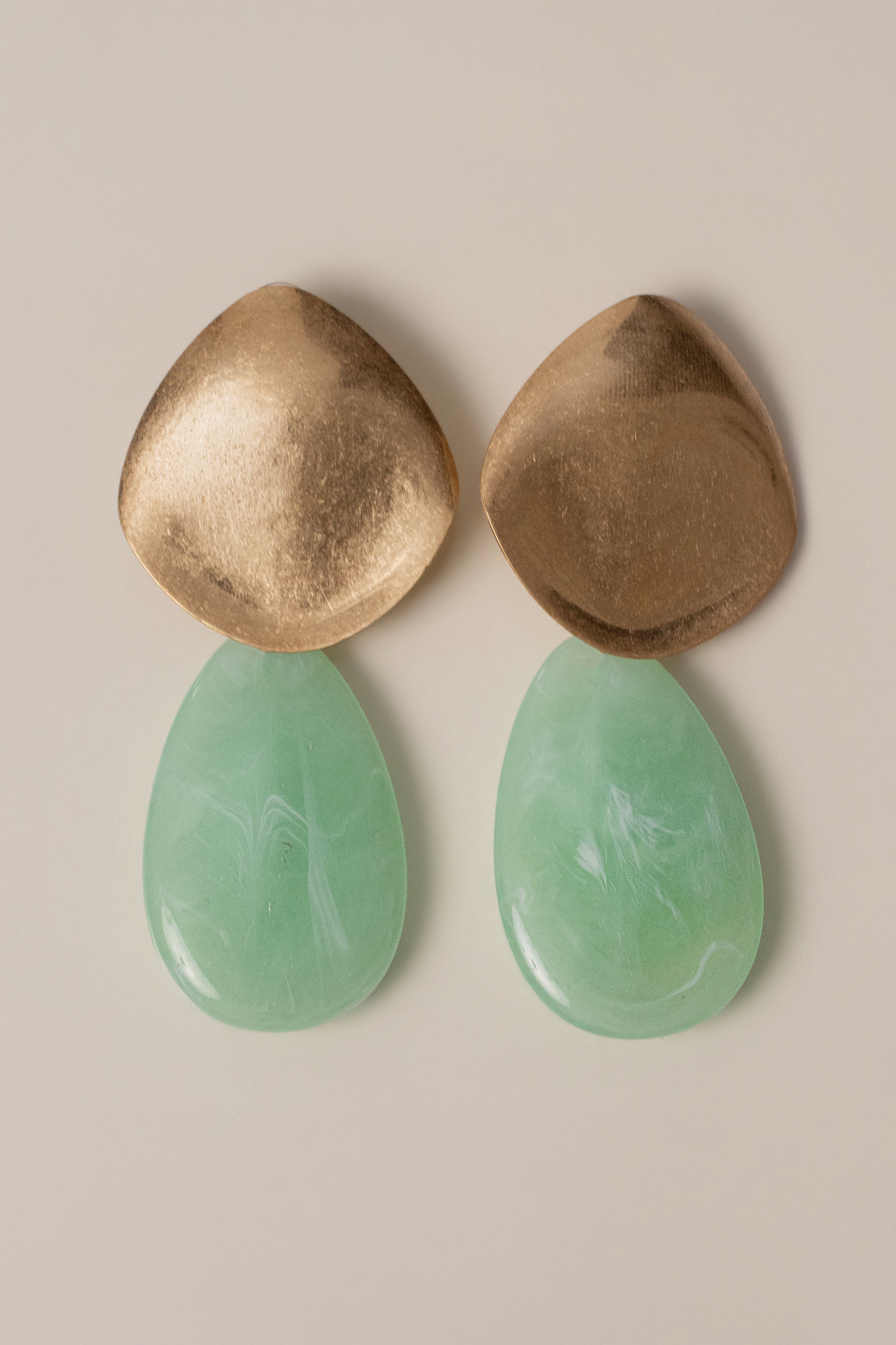 Mint Aris Molten Drop Earrings - JLUXLABEL