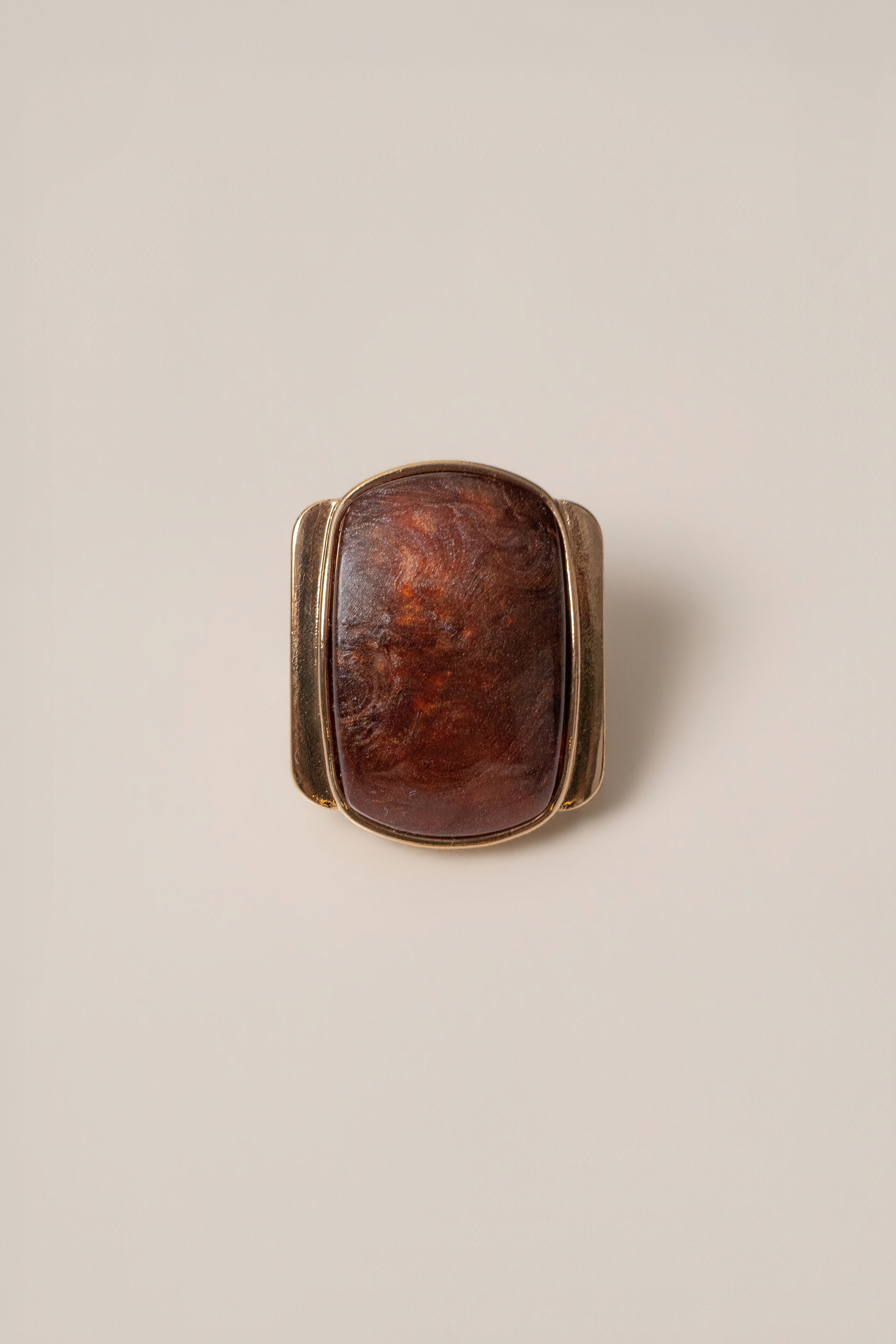 Brown Opal Frame Ring - JLUXLABEL