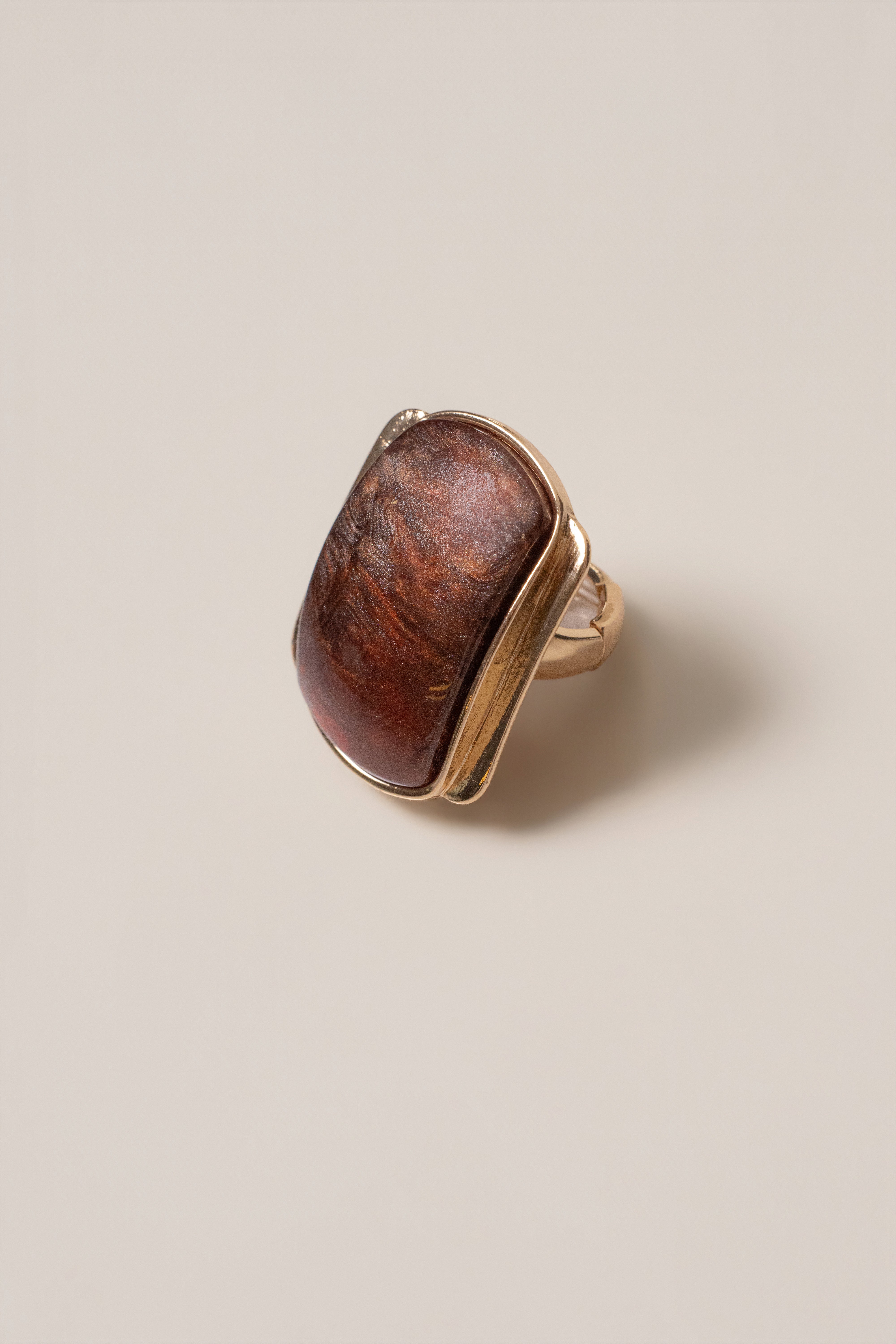 Brown Opal Frame Ring - JLUXLABEL