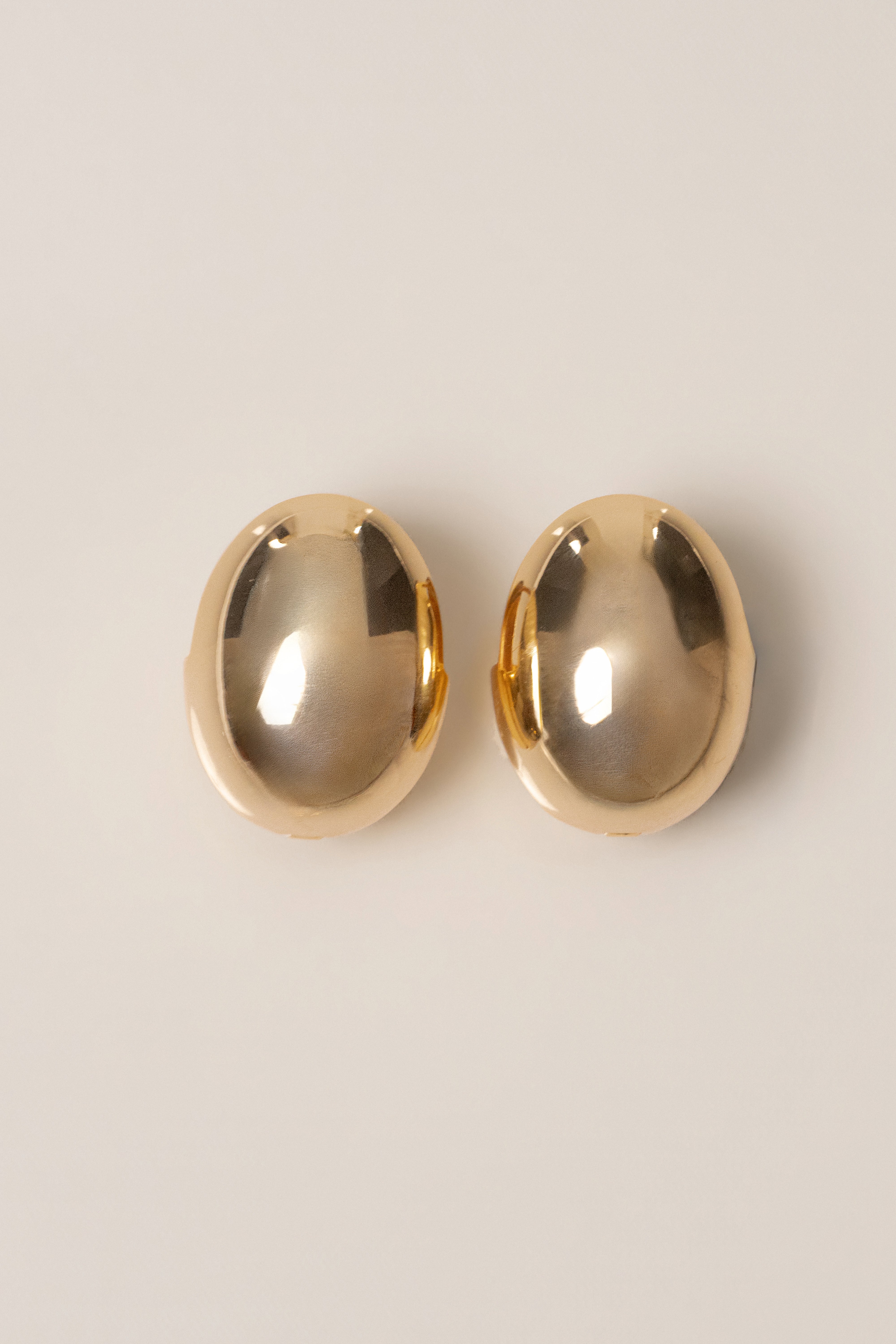 Gold Lia Dome Earrings - JLUXLABEL