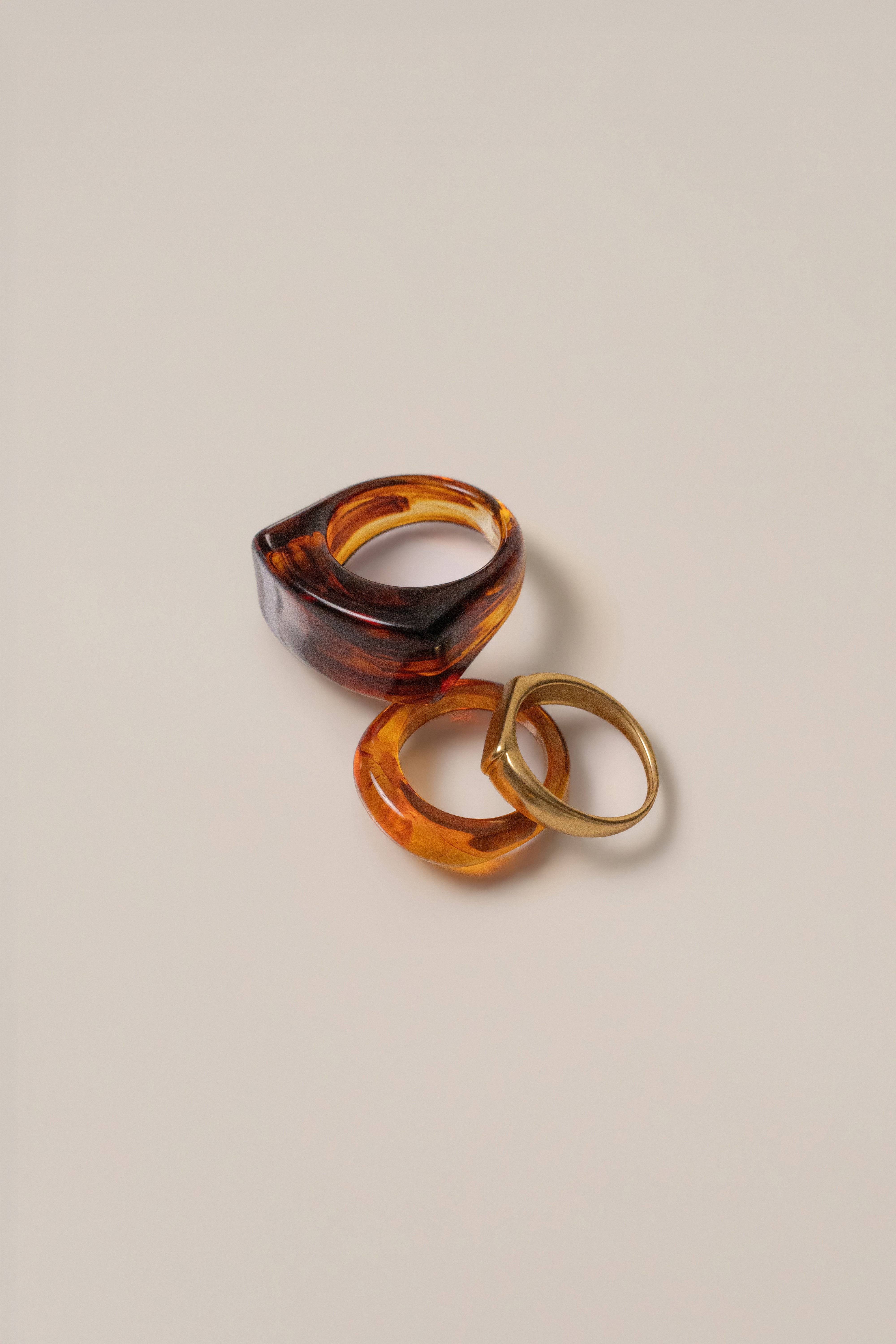 Gold Sand And Sun Ring Set - JLUXLABEL