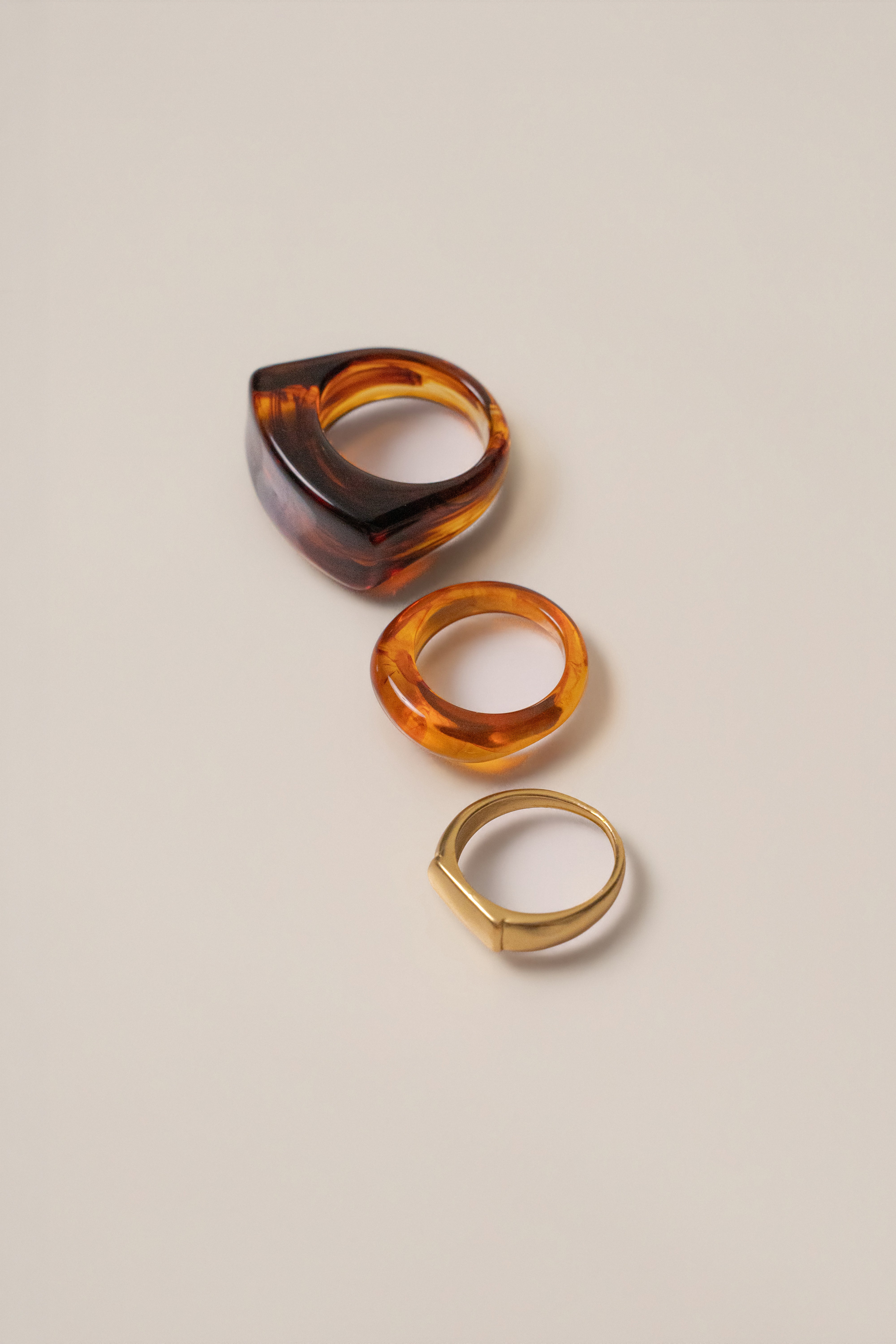 Gold Sand And Sun Ring Set - JLUXLABEL