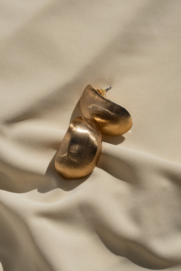 Gold Polly Stud Earrings - JLUXLABEL