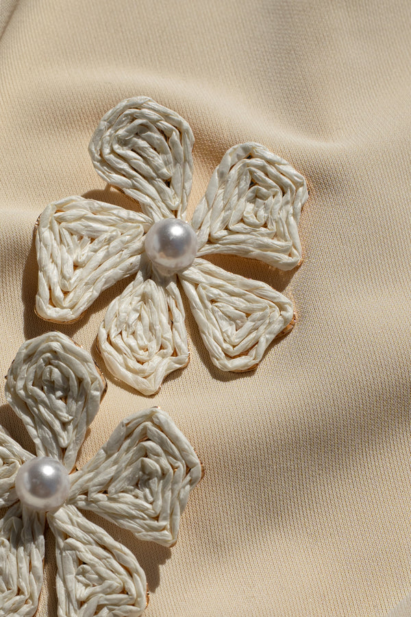Ivory Lexa Flower Earrings - JLUXLABEL