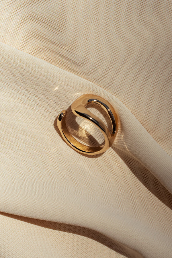 Gold Icon Open Ring - JLUXLABEL