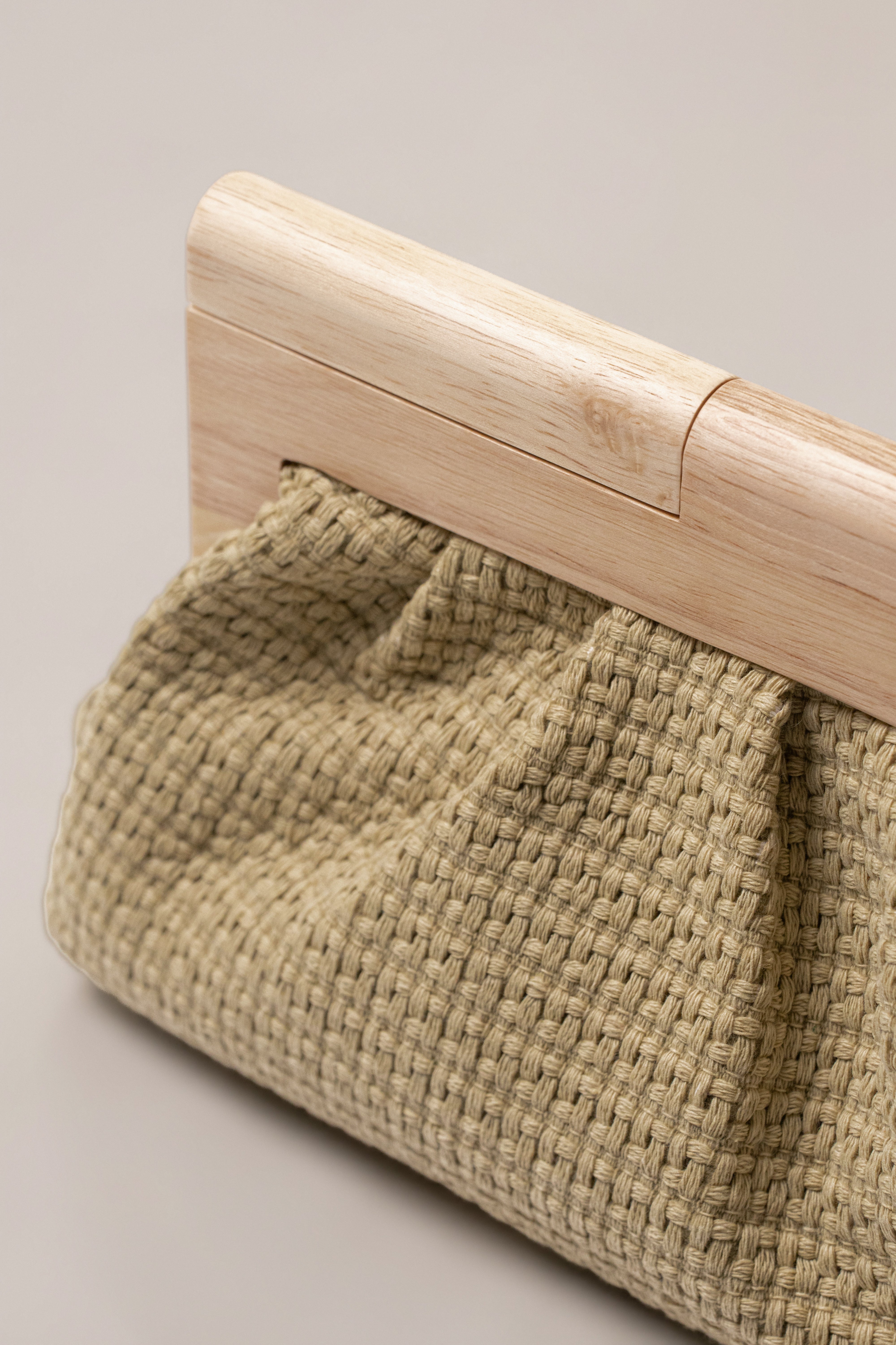 Natural Mykonos clutch bag by JLUXLABEL, beige woven accessory with elegant design, perfect for stylish evenings.