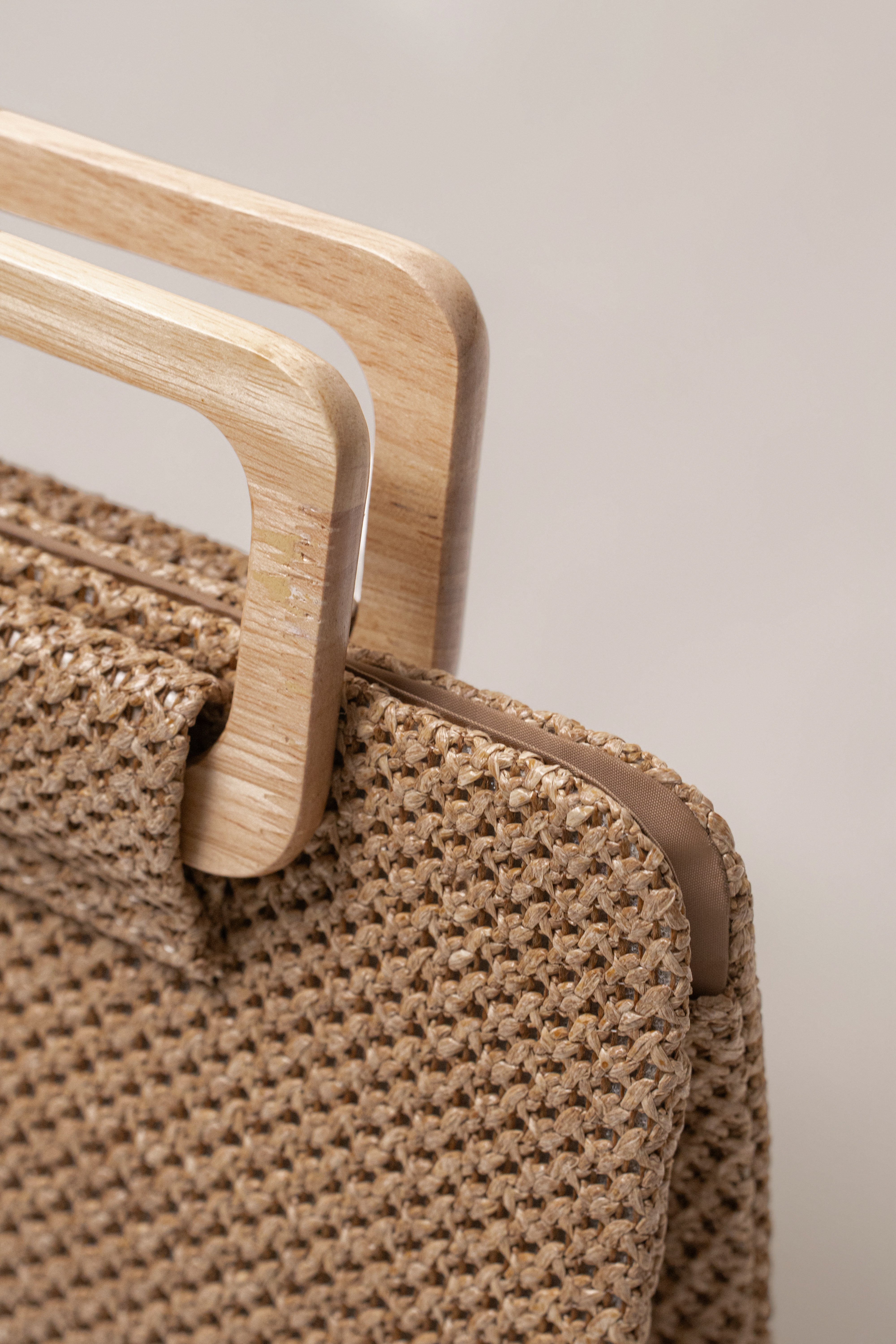 Brown driftwood clutch bag from JLUXLABEL, stylish accessories with textured wood finish and secure clasp closure.