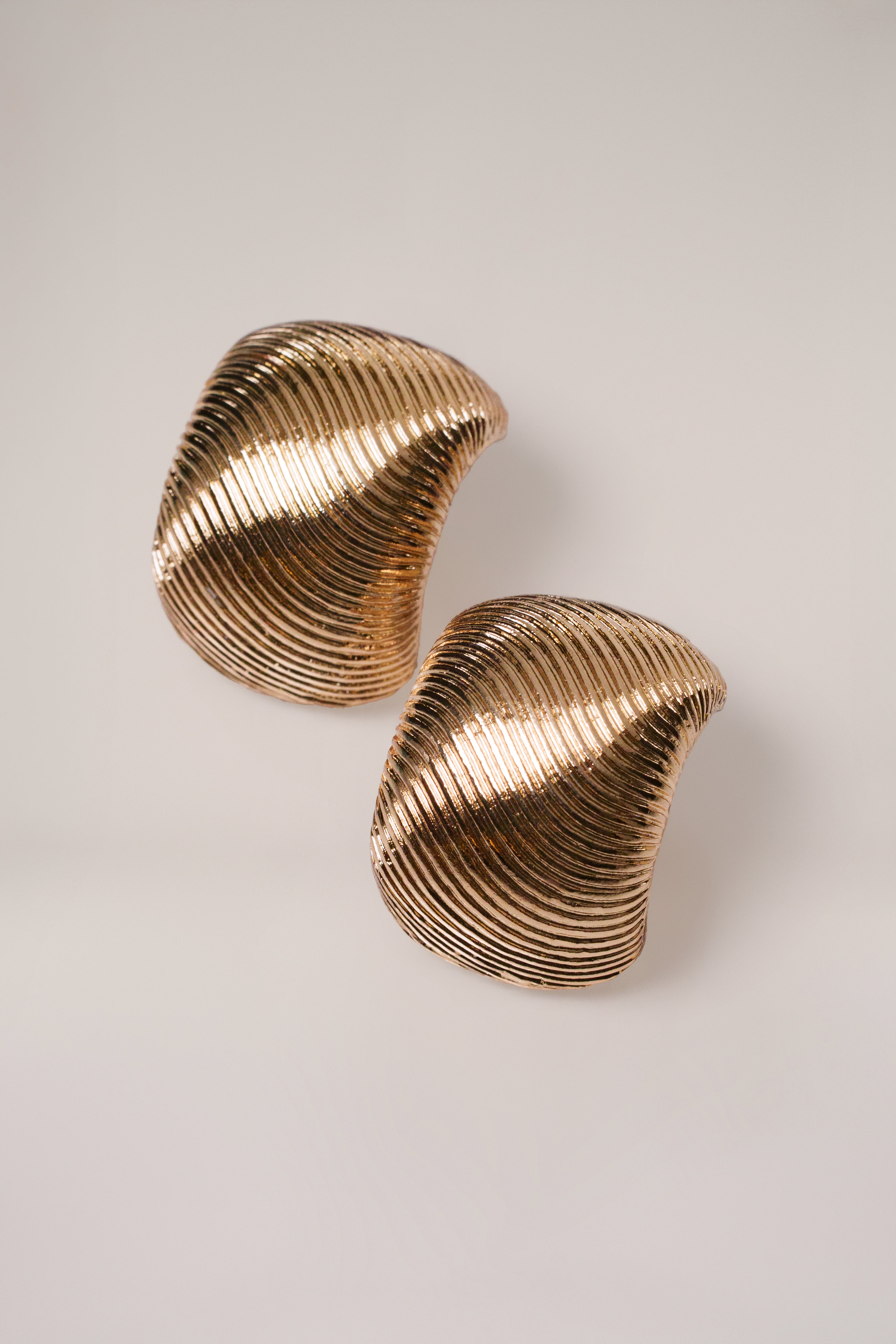 Gold Ash Texture Earrings