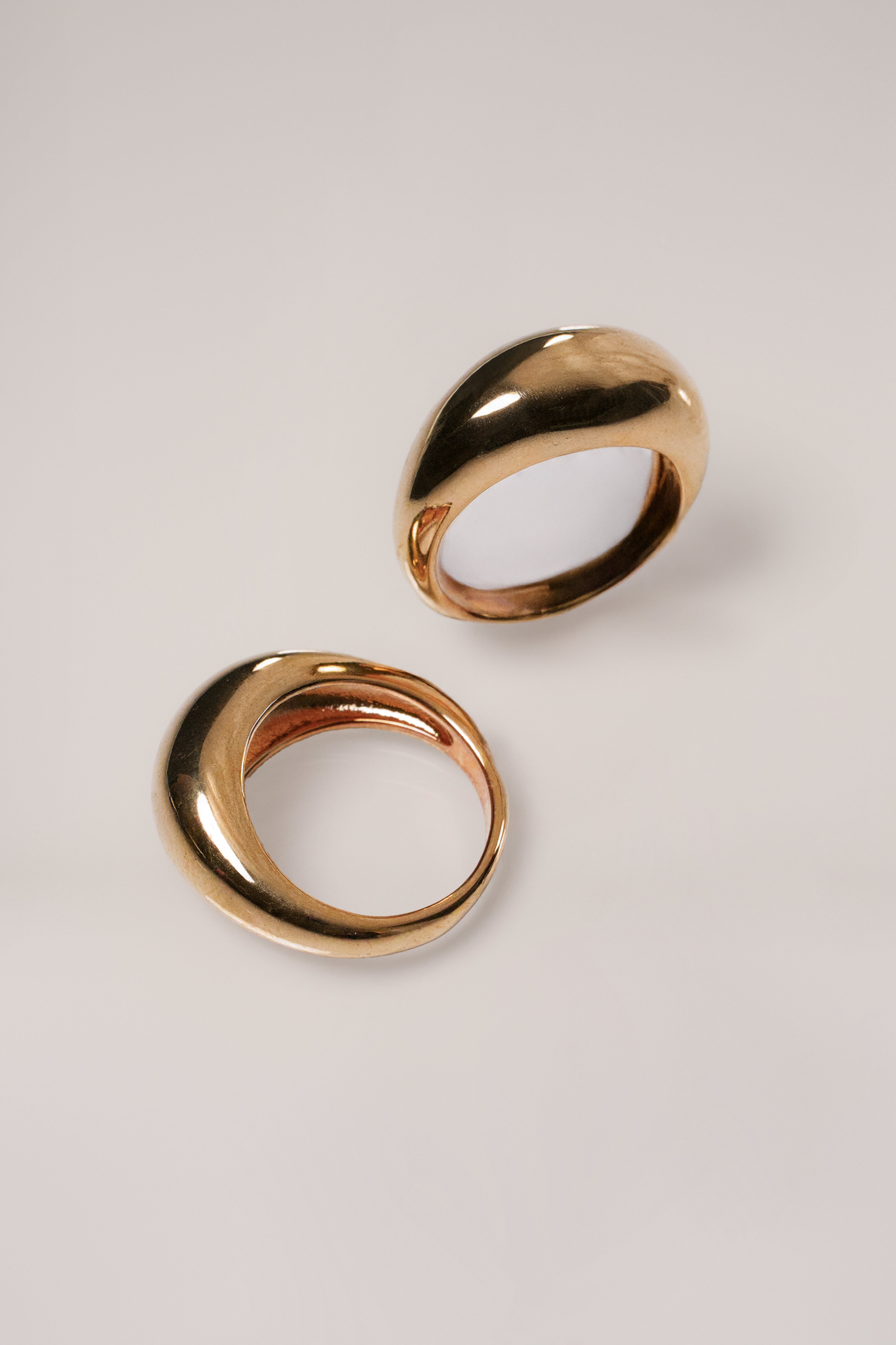 Gold Zia Ring Set